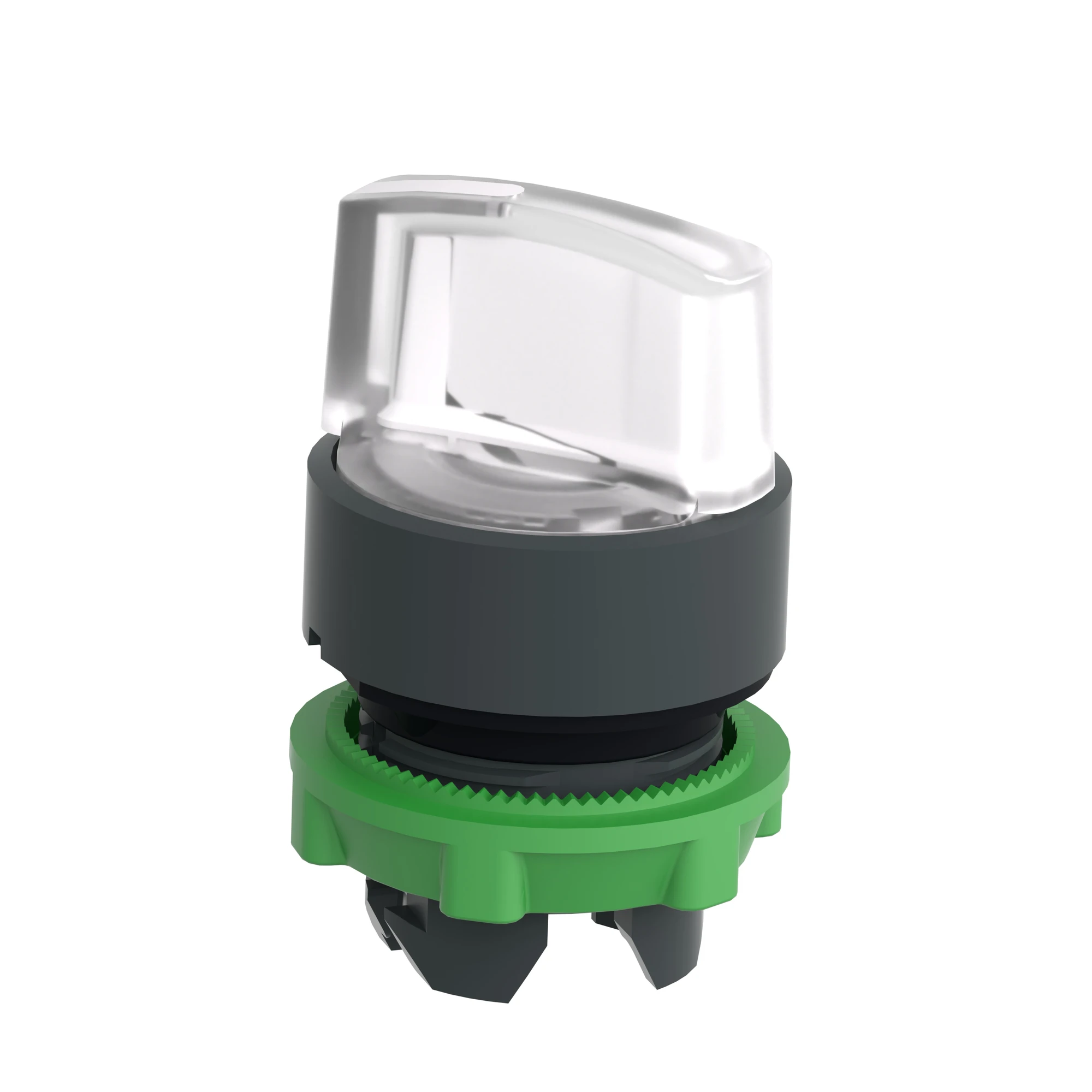 Schneider Electric ZB5AK1413 Illuminated selector switch, front element, Harmony XB5, plastic, 22mm, white, for universal LED, 2 positions, momentary (img_007)