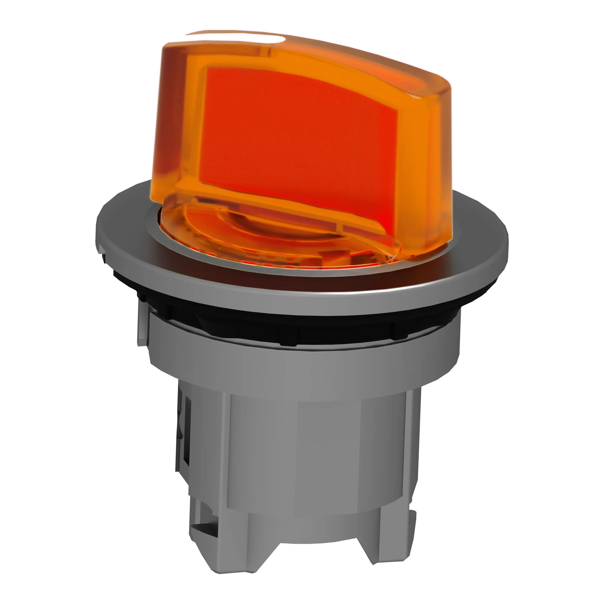 Schneider Electric ZB4FK1453 Illuminated selector switch, front element, Harmony XB4F, metal, 30mm, orange, for universal LED, 2 positions, momentary (img_006)