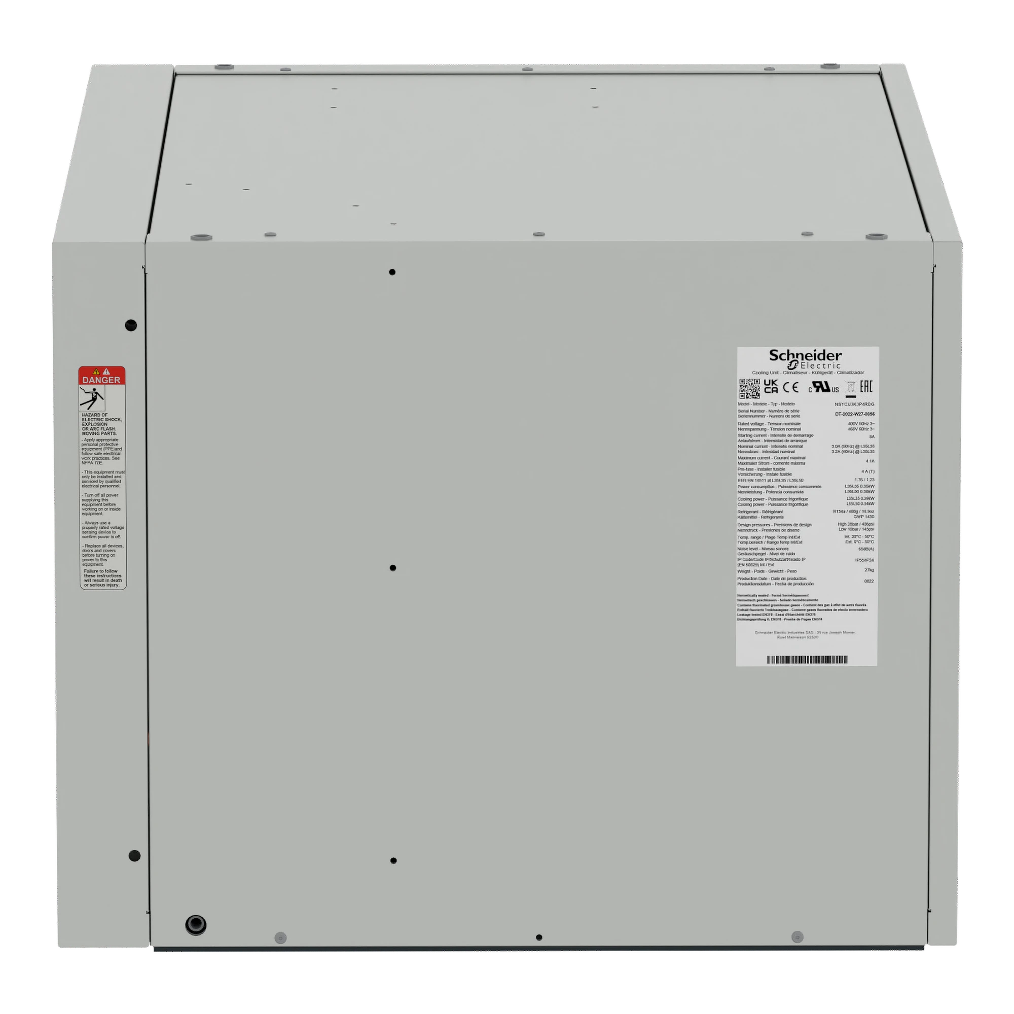 Schneider Electric NSYCU3K3P4RDG Rooftop cooling unit, connected, Climasys CU, 3kW, 3 phases, 380/460V, 50/60Hz, IP54 (img_006) Schneider Electric NSYCU3K3P4RDG Rooftop cooling unit, connected, Climasys CU, 3kW, 3 phases, 380/460V, 50/60Hz, IP54 (img_006)