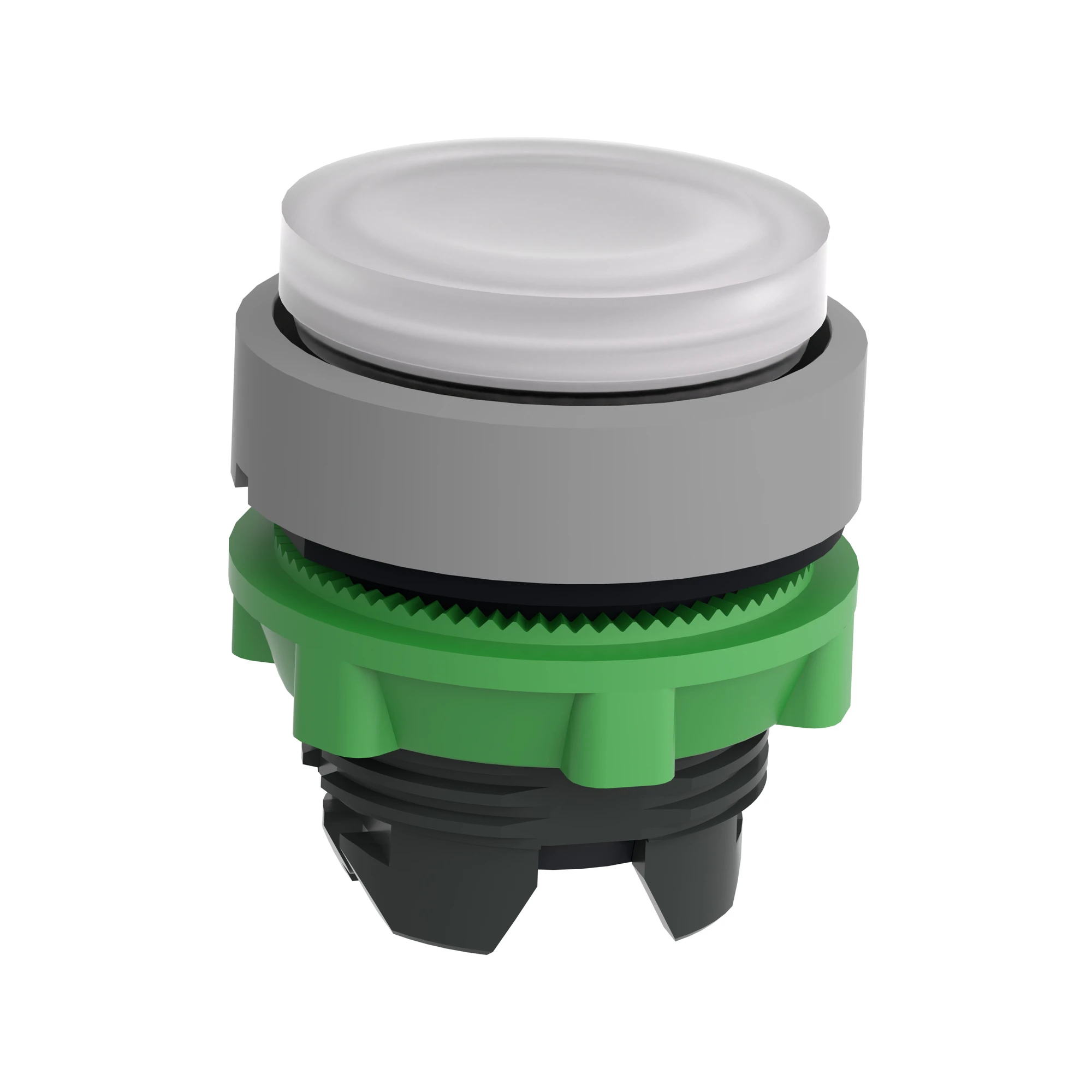 Schneider Electric ZB5AH13C0 Illuminated push button, front element, Harmony XB5, plastic, 22mm, light gray, white, protruding, for universal LED, latching (img_006)