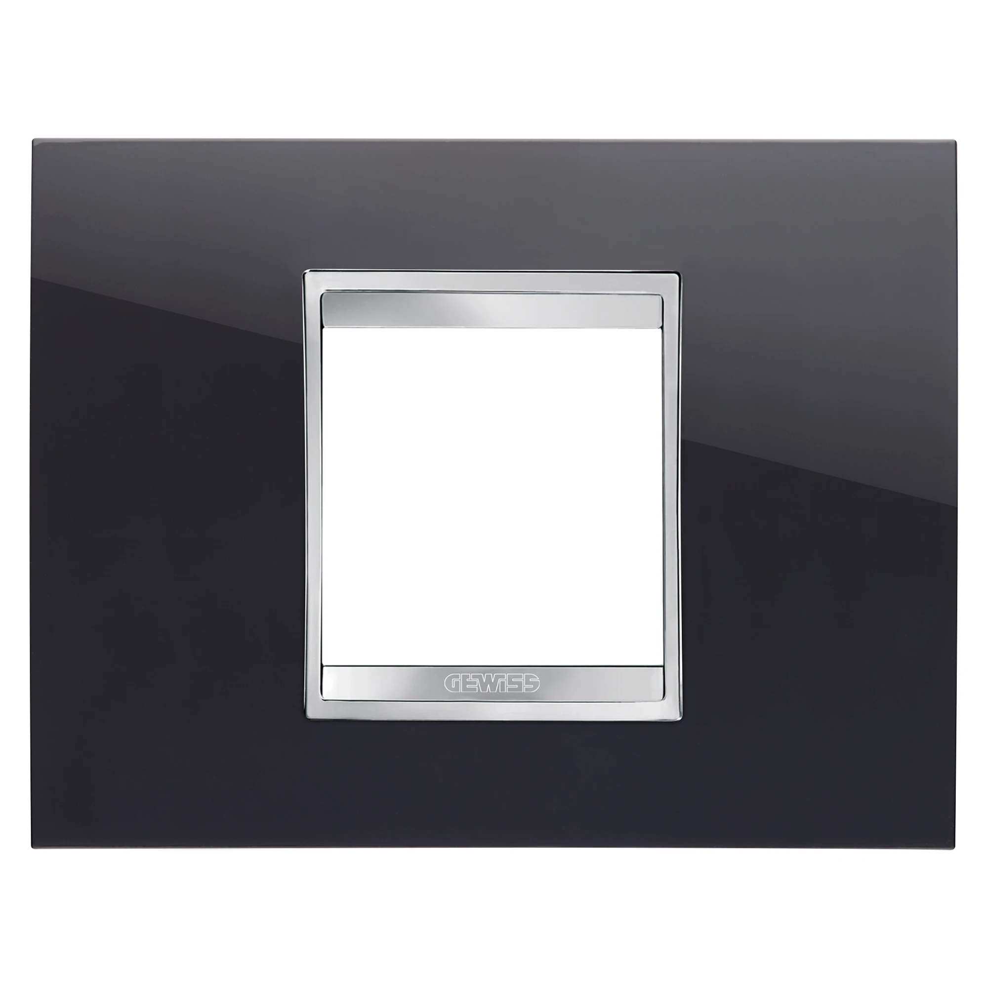 GEWISS GW16202TN LUX PLATE - IN TECHNOPOLYMER - 2 MODULES - TONER BLACK - CHORUSMART (img_001)