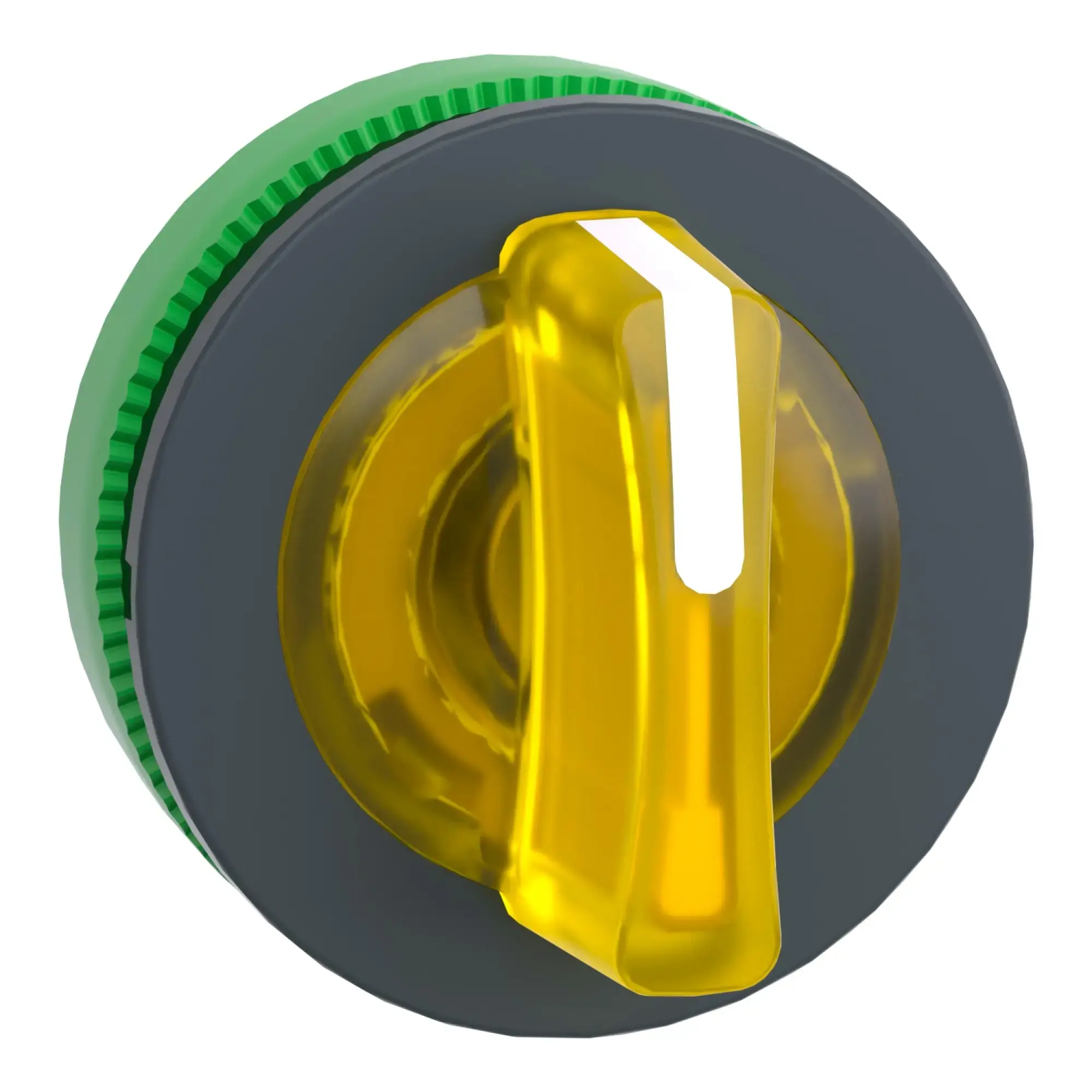 Schneider Electric ZB5FK1783 Illuminated selector switch, front element, Harmony XB5F, plastic, 30mm, yellow, for universal LED, 3 positions, momentary left (img_009)