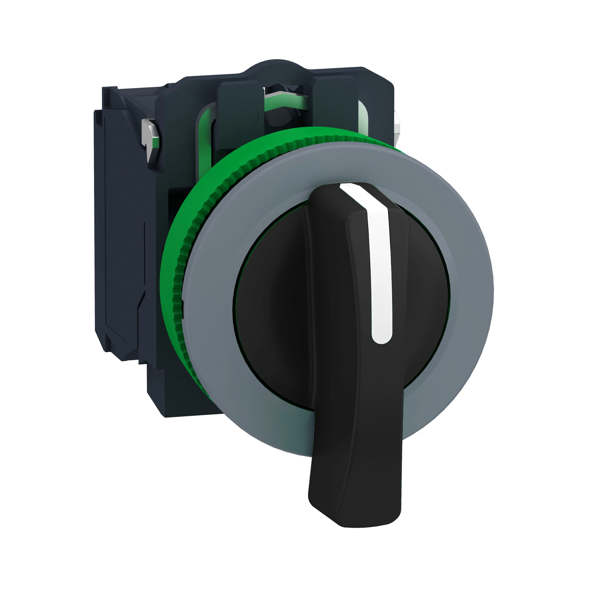 Schneider Electric XB5FJ53C0 Selector switch, Harmony XB5F, plastic, light gray, black, 3 positions, 30mm, center detent, momentary left and right, 2S (img_001) Schneider Electric XB5FJ53C0 Selector switch, Harmony XB5F, plastic, light gray, black, 3 positions, 30mm, center detent, momentary left and right, 2S (img_001)