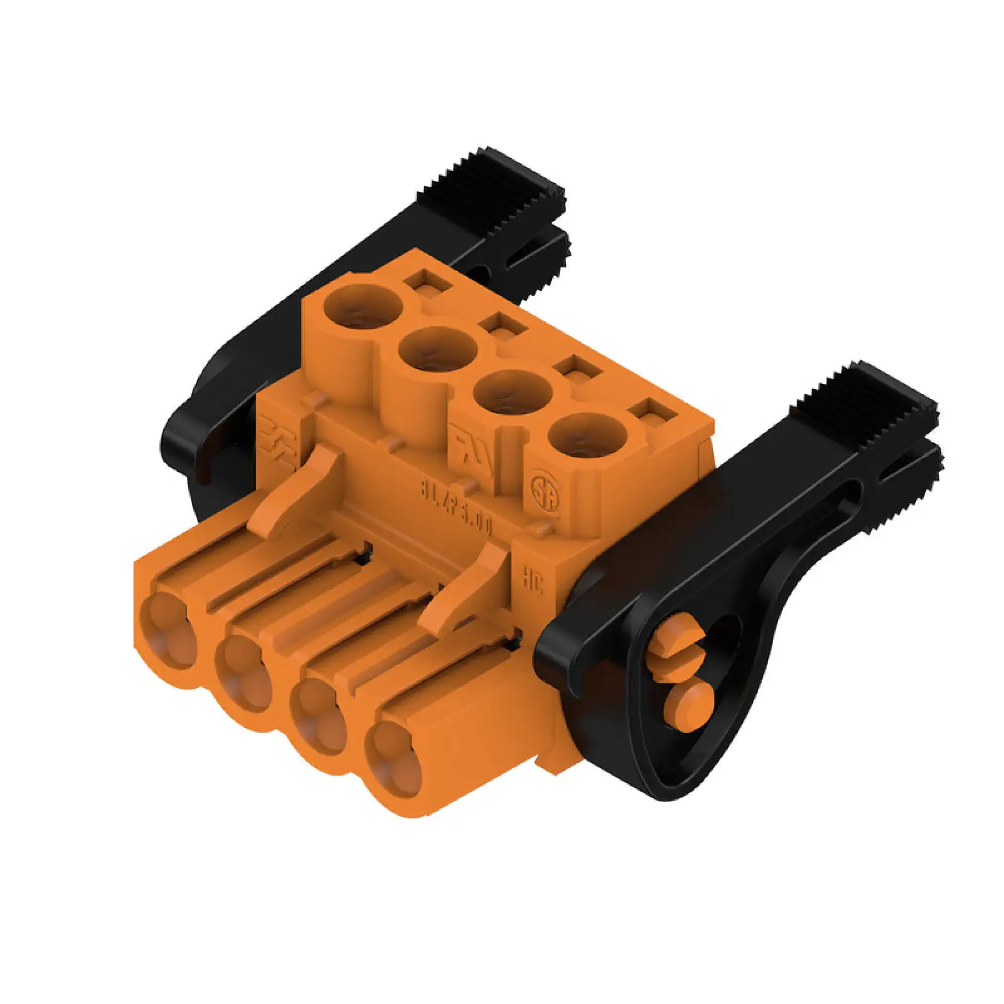 Weidmüller 1956350000 PCB connector (wire connection), 320 V, 23 A, Pitch in mm: 5.00, 4 mm², Number of poles: 4, Clamping yoke connection, Box (img_001)