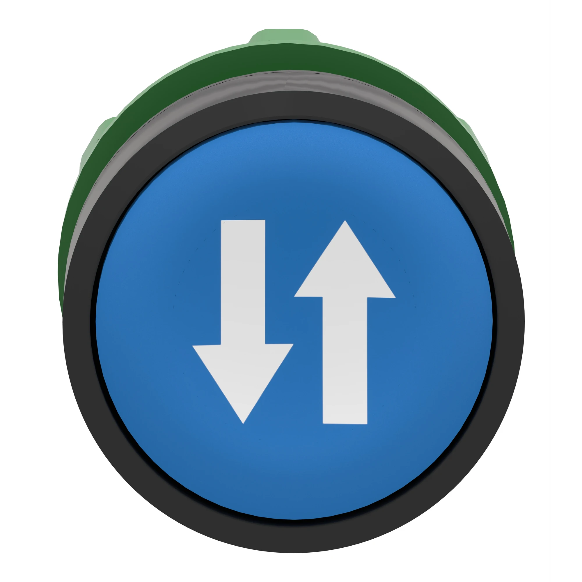 Schneider Electric ZB5AA650 Pushbutton, Front Element, Harmony XB5, Plastic, 22mm, Blue, Labeled Arrows Up Down, Momentary (img_006)