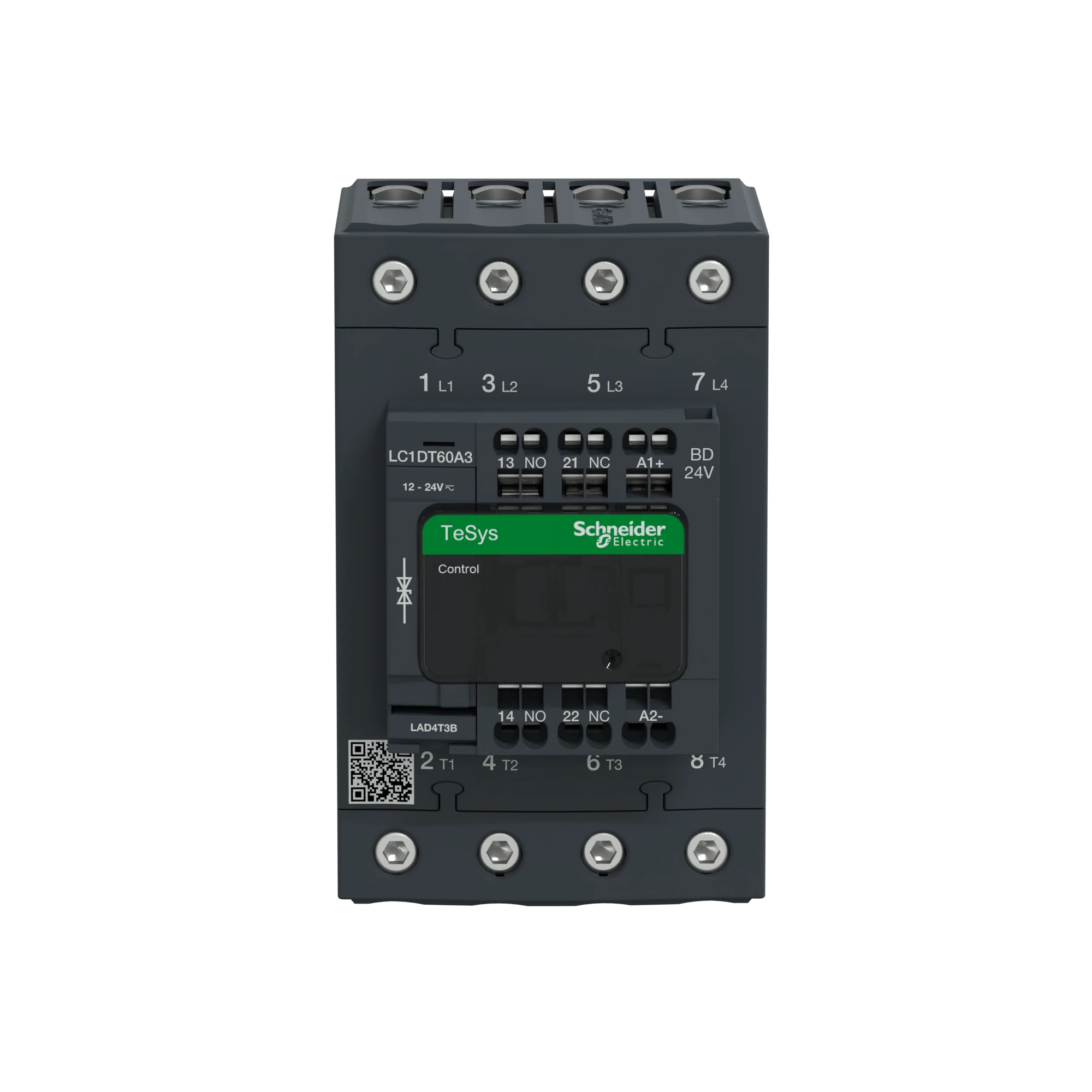 Schneider Electric LC1DT60A3BD Power contactor, 4p+1NO+1NC, 60A/AC1, Coil 24V DC (img_004) Schneider Electric LC1DT60A3BD Power contactor, 4p+1NO+1NC, 60A/AC1, Coil 24V DC (img_004)