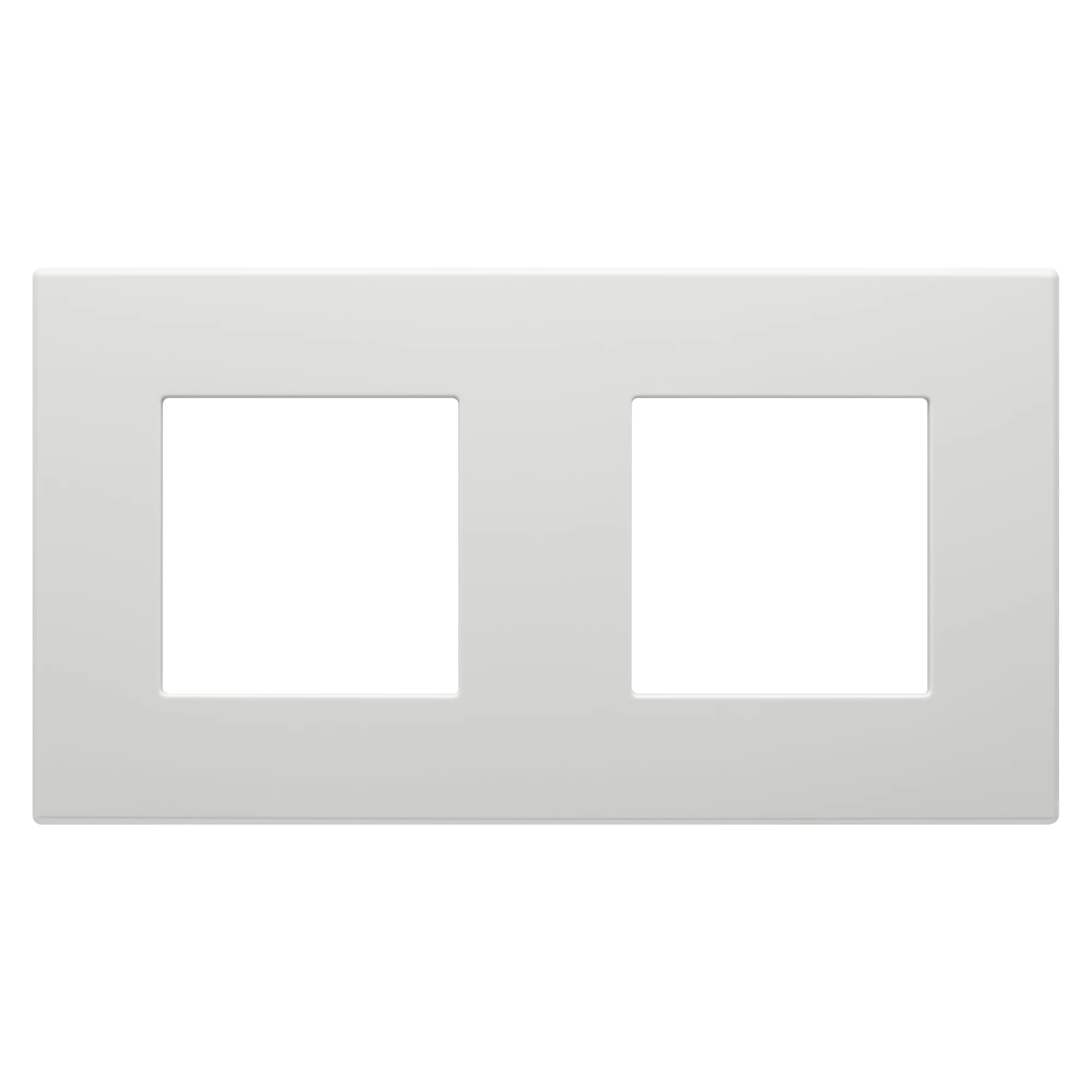GEWISS GW35902AG DAHLIA PLATE - IN TECHNOPOLYMER - 2 GANG HORIZONTAL/VERTICAL - LIGHT GREY (img_001)