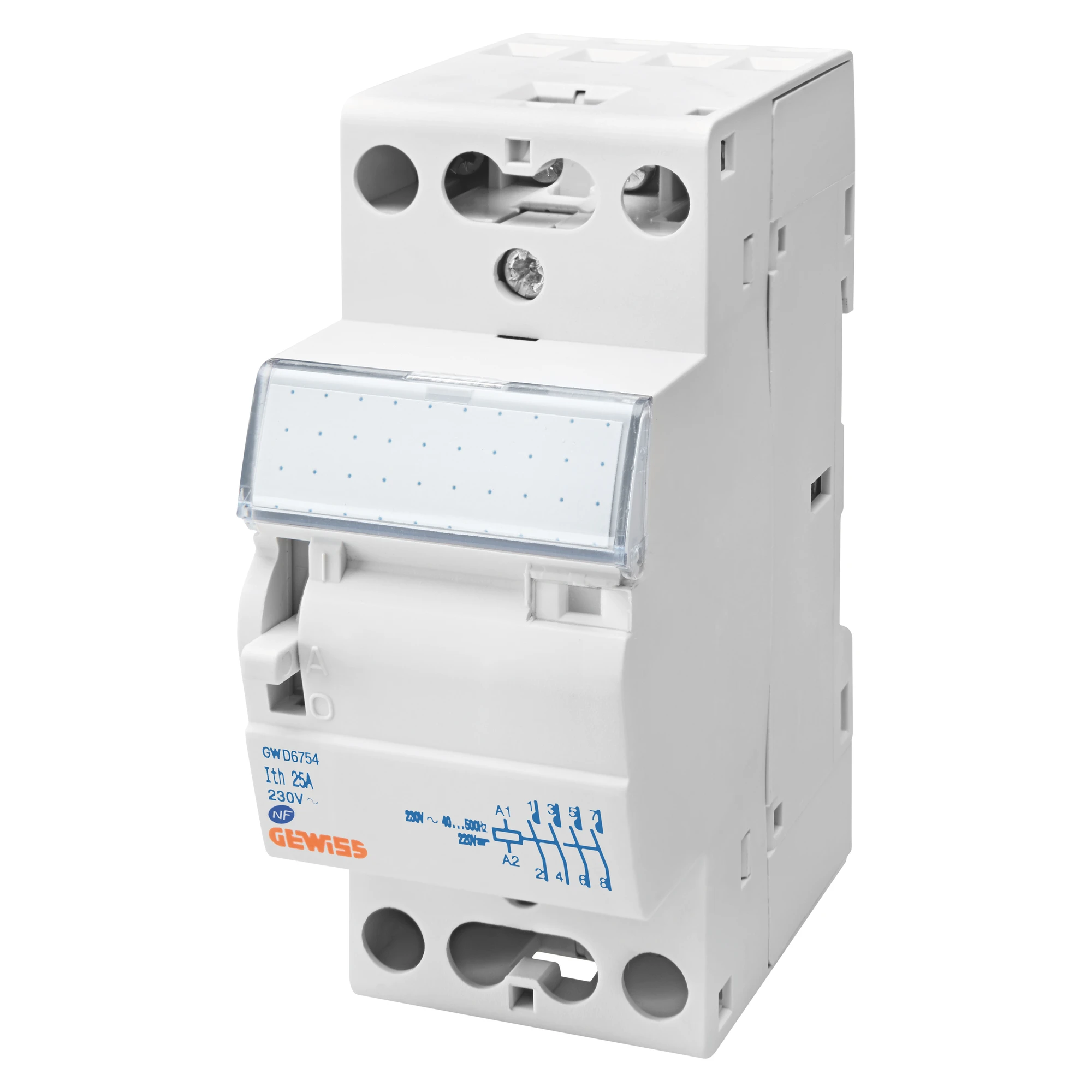 GEWISS GWD6753 CONTACTOR CTRM - 25A 4NO 24V 2M - 2 MODULES (img_001)