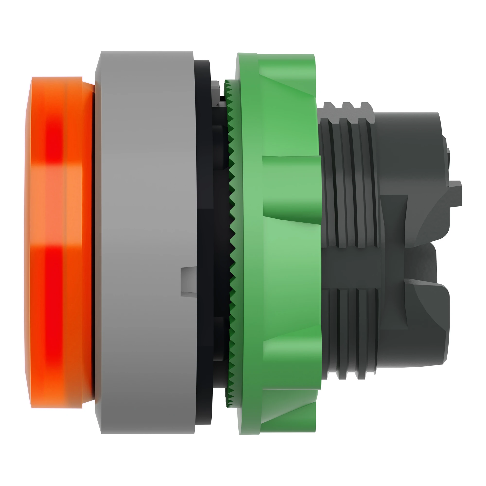 Schneider Electric ZB5AW153C0 Illuminated push-button, front element, Harmony XB5, plastic, 22mm, light grey, orange, protruding, for universal LED (img_006)