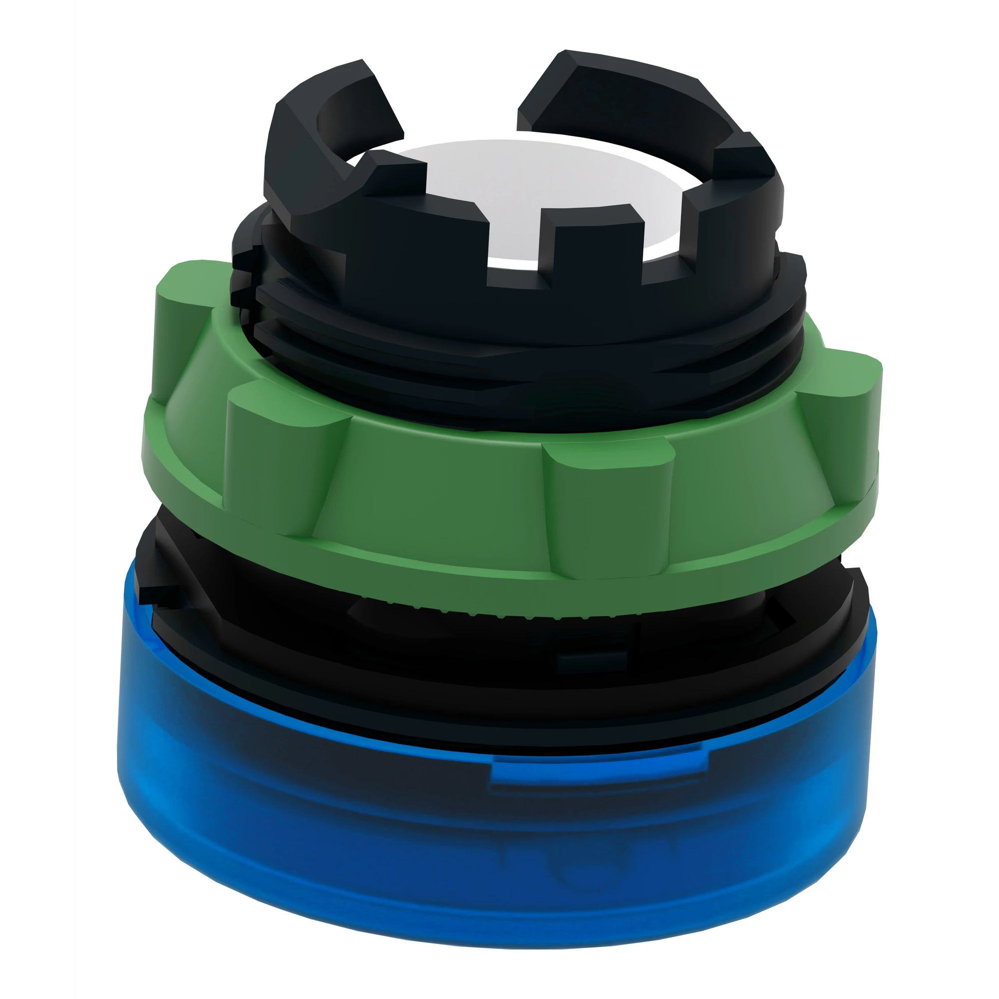 Schneider Electric ZB5AV063S Signal indicator, front element, Harmony XB5, plastic, 22mm, blue, for universal LEDs, grooved dome (img_006)