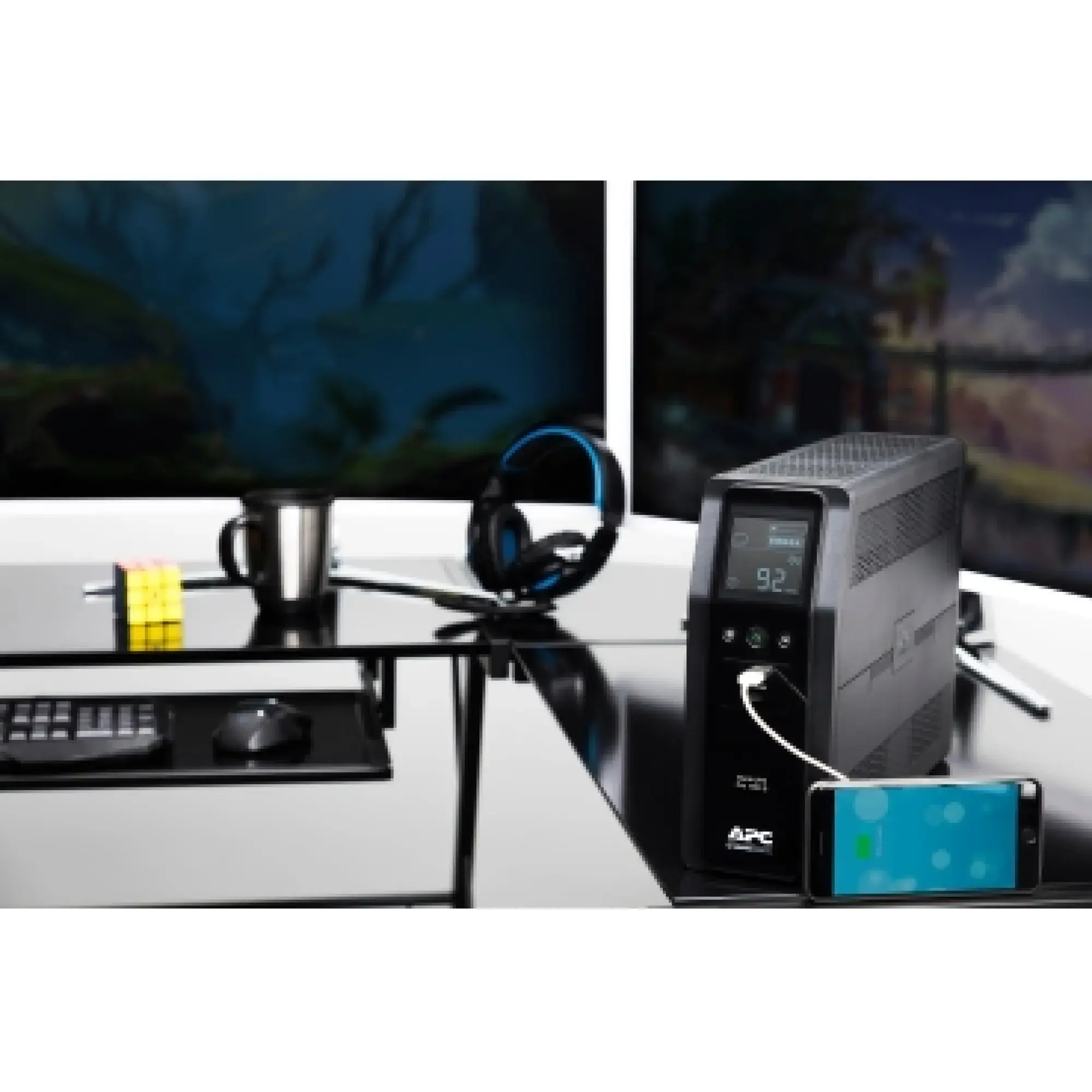 APC BR1600SI APC Back-UPS Pro, 1600 VA/960 W, Tower, 230 V, 8x IEC C13- Ausgänge, Sinuswelle, AVR, USB-Anschlüsse Typ A + C, LCD, austauschbare Batterie (img_002)