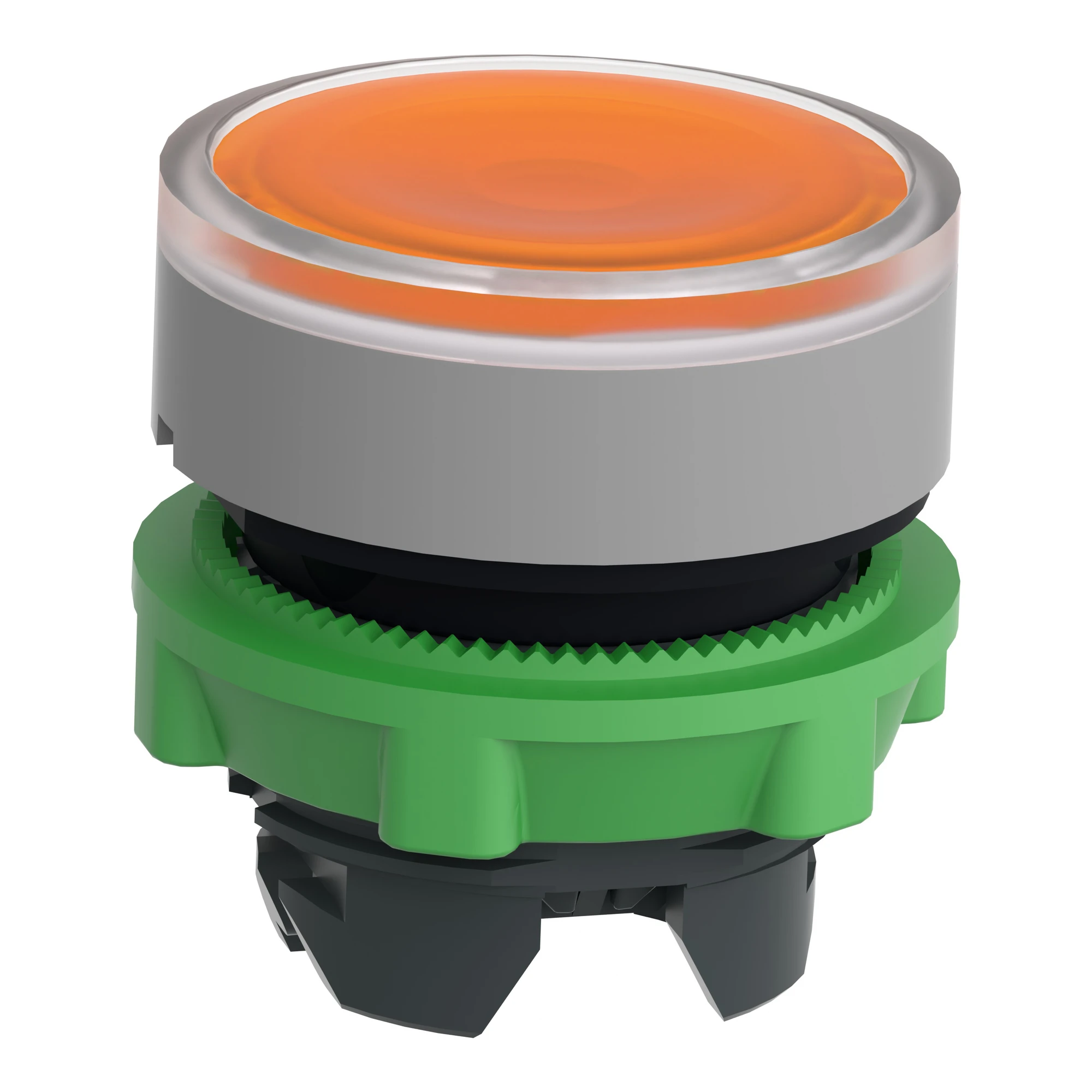 Schneider Electric ZB5AA58C0 Illuminated push-button, front element, Harmony XB5, plastic, 22mm, light grey, orange, for universal LED, for insert label (img_008)