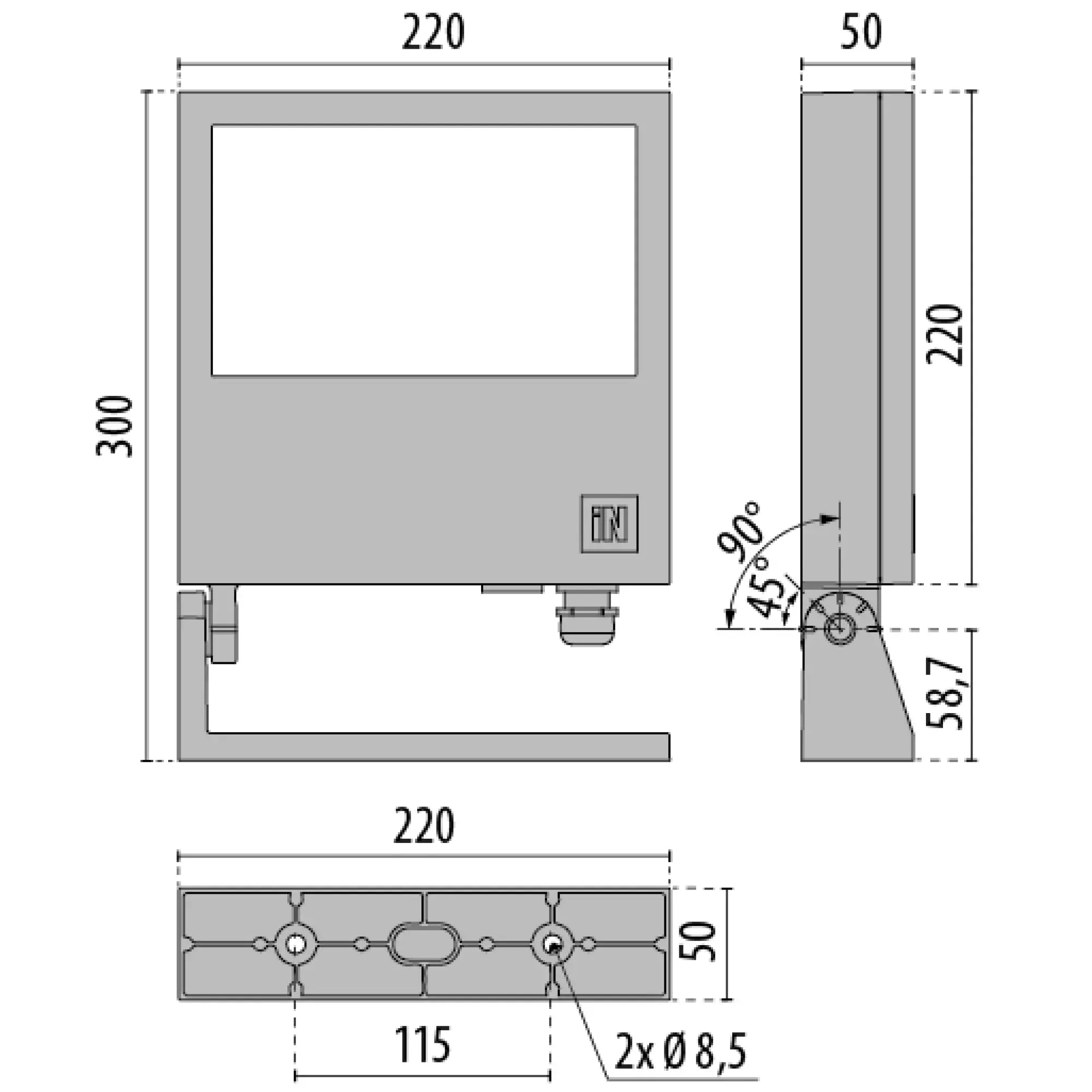 Performance iN Lighting 305242 LED-Scheinwerfer 4000K 49W statisch asymmetrische mittlere Optik 305242 (img_005)