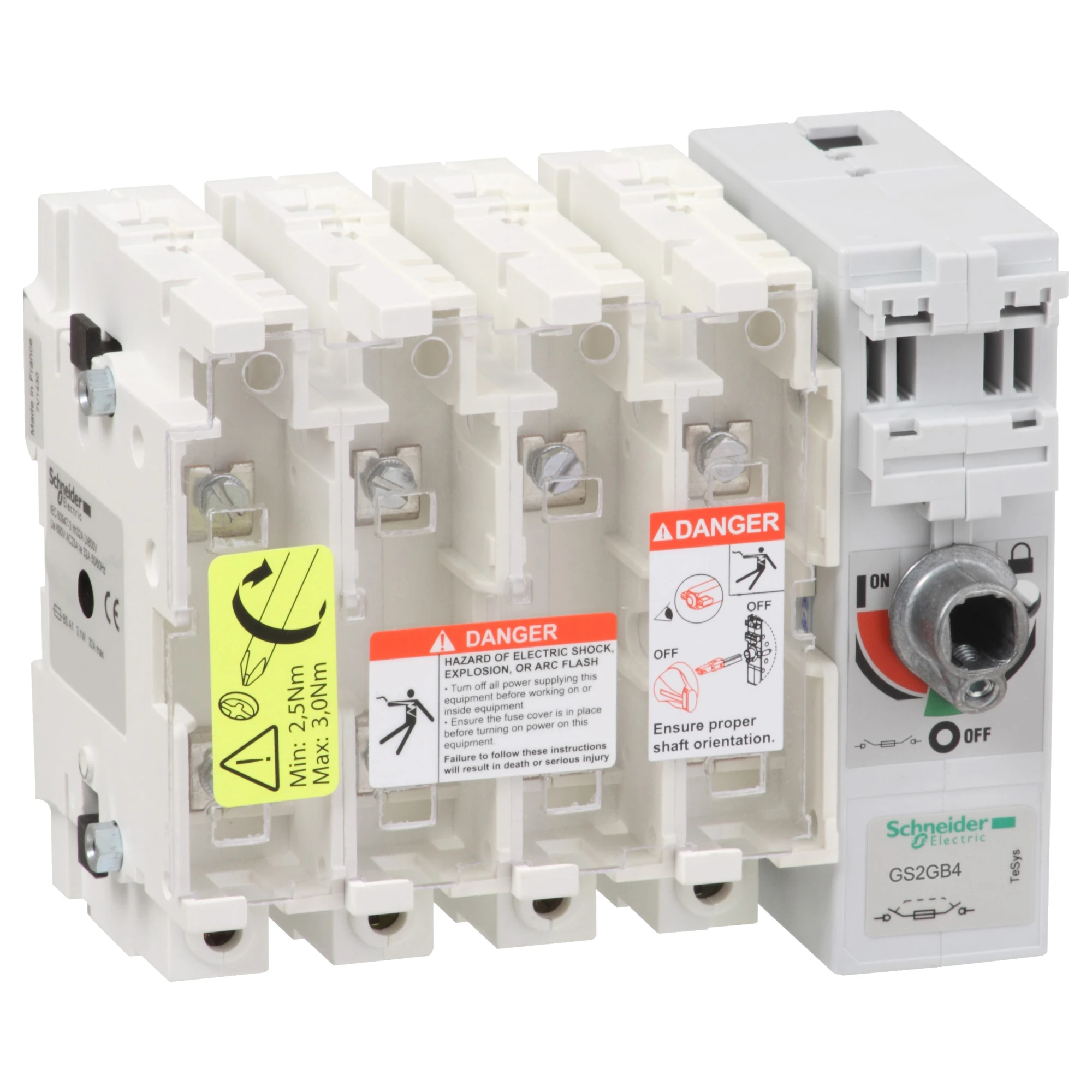 Schneider Electric GS2GB4 Load disconnect switch with fuses TeSys GS2G, 4p, 63A, DIN A2, A3 (img_001) Schneider Electric GS2GB4 Load disconnect switch with fuses TeSys GS2G, 4p, 63A, DIN A2, A3 (img_001)