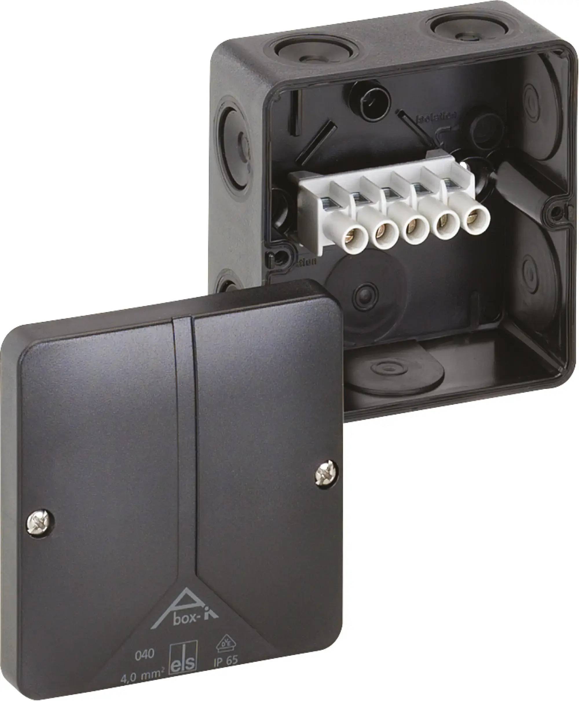 Spelsberg 49140401 Junction box, Type of protection IP65, max. 4², Impact strength IK08, Protection class II, Ui 690V AC, DLG, DNV, VDE, Halogen free (img_001)
