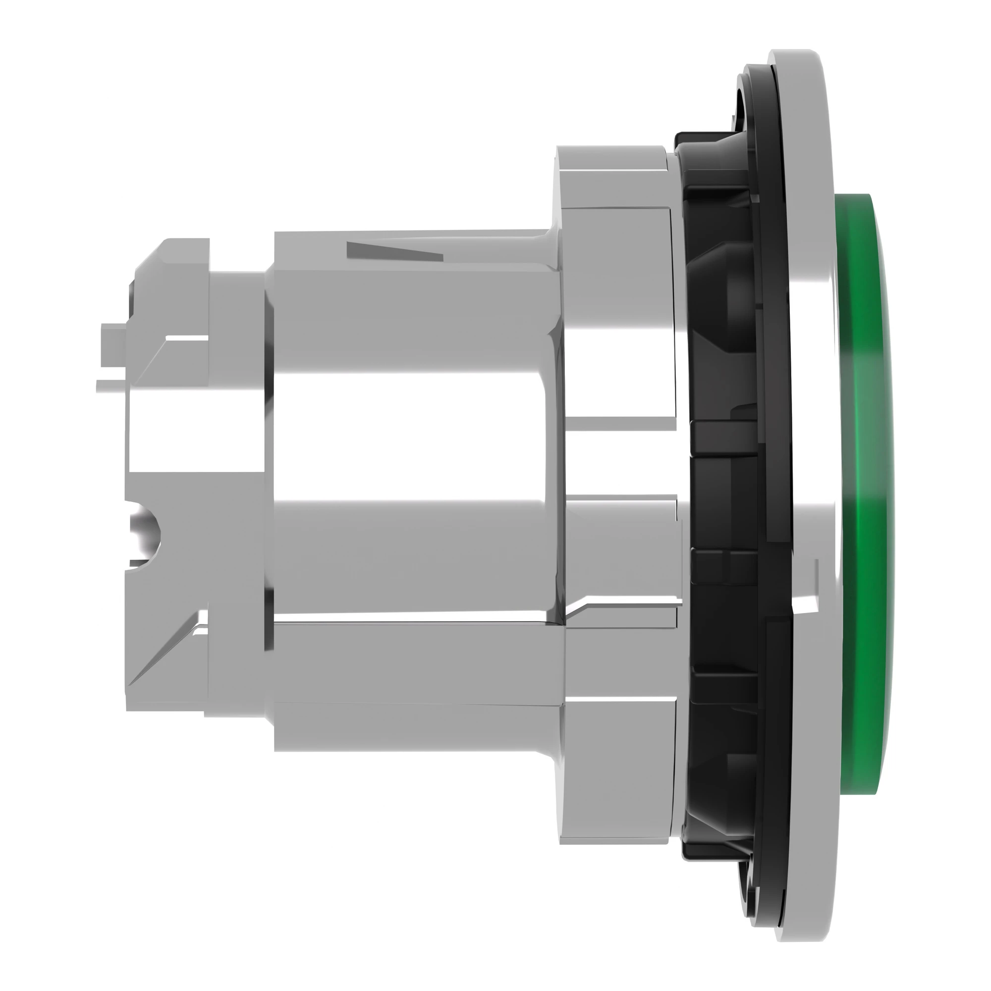 Schneider Electric ZB4FH33 Illuminated Pushbutton, Front Element, Harmony XB4F, Metal, 30mm, Green, Protruding, for Universal LEDs, Latching (img_002)