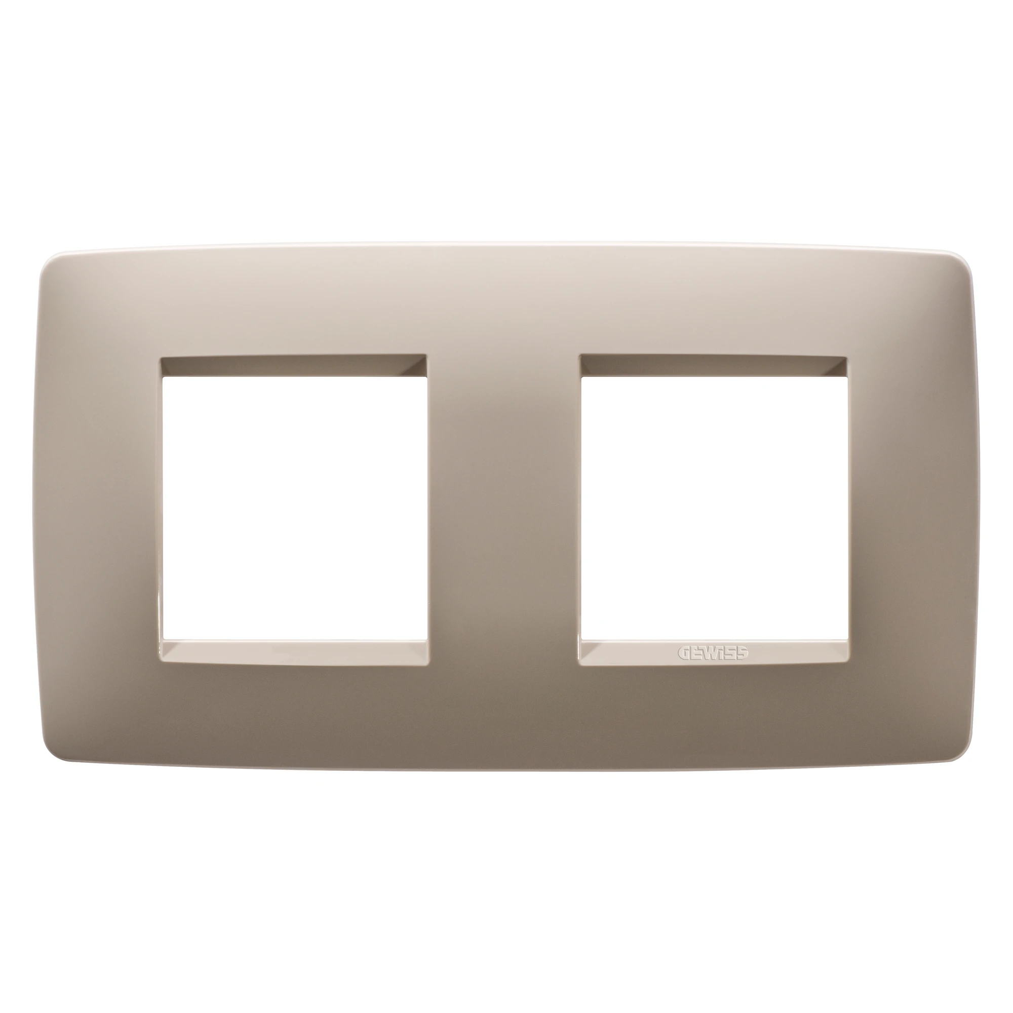GEWISS GW16123TC ONE INTERNATIONAL PLATE - IN TECHNOPOLYMER - 2+2 MODULES HORIZONTAL - HEMP - CHORUSMART (img_001)