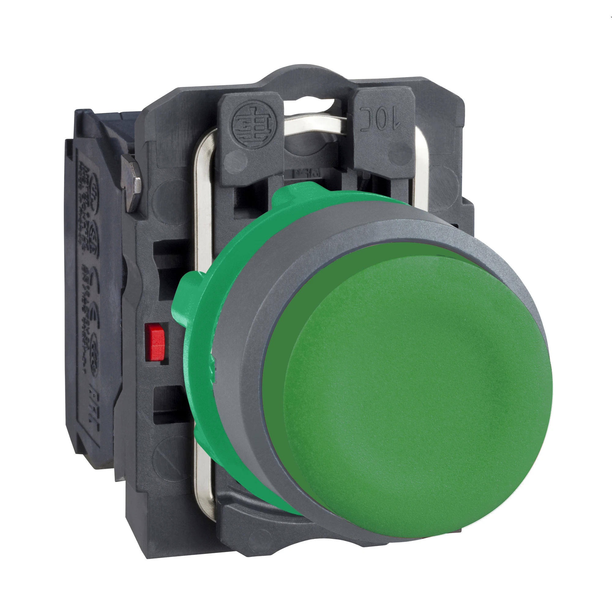 Schneider Electric XB5AP31C0 Pushbutton, Harmony XB5, plastic, projecting, light grey, green, unlabeled, with protective cap, 22mm, momentary, 1NO (img_001) Schneider Electric XB5AP31C0 Pushbutton, Harmony XB5, plastic, projecting, light grey, green, unlabeled, with protective cap, 22mm, momentary, 1NO (img_001)
