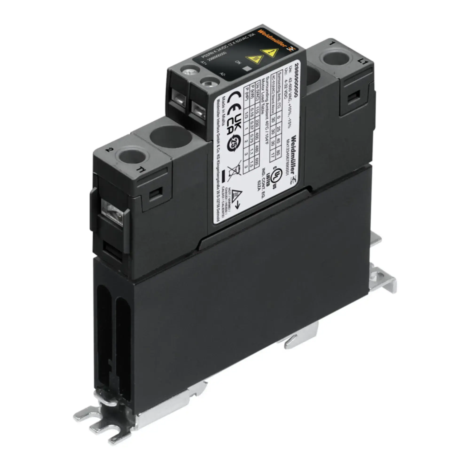 Weidmüller 2986900000 Solid state contactor, 4…32 V DC, 42…600 V AC +10% -15%, Continuous current: 30 A (img_001) Weidmüller 2986900000 Solid state contactor, 4…32 V DC, 42…600 V AC +10% -15%, Continuous current: 30 A (img_001)