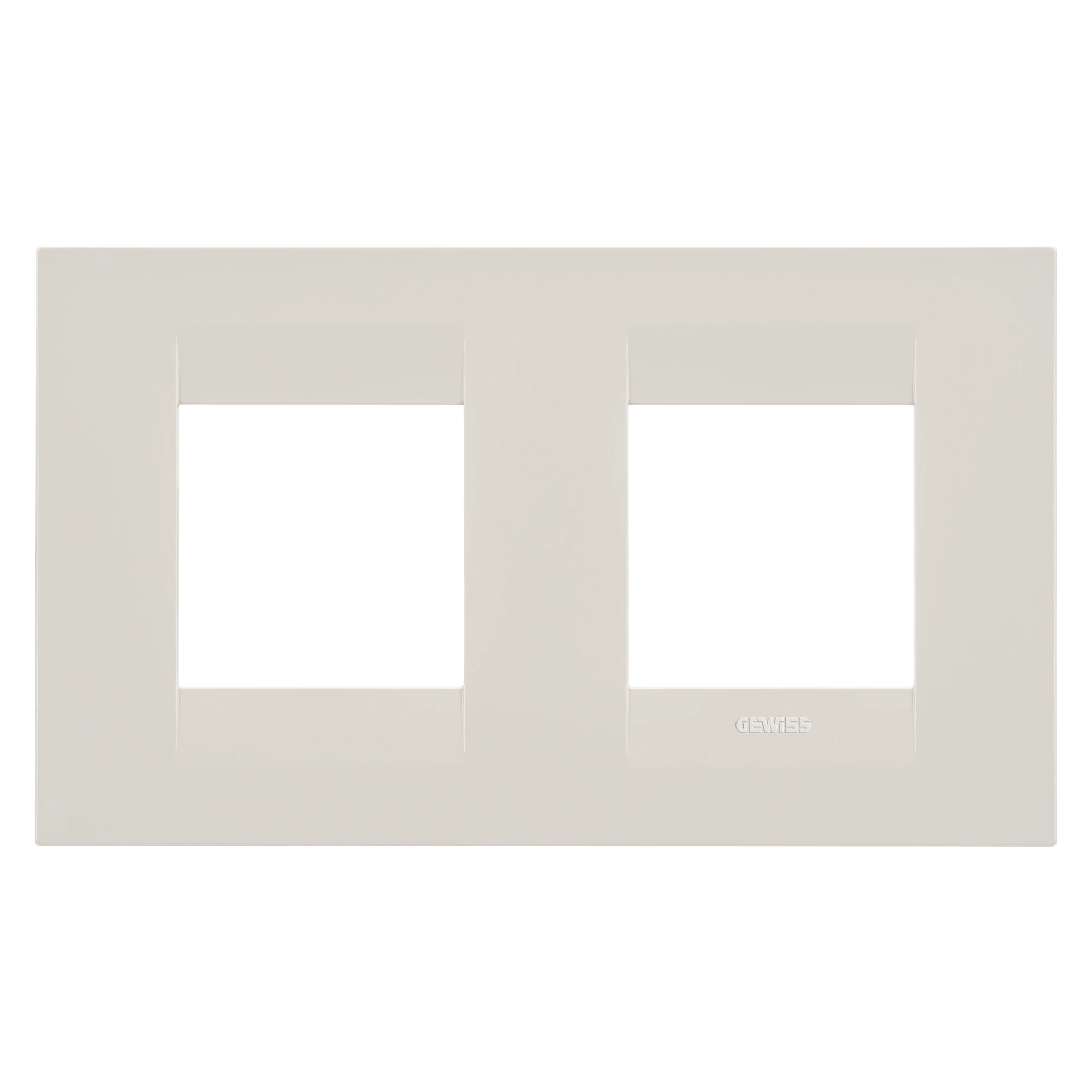 GEWISS GW16423TI GEO INTERNATIONAL PLATE - IN TECHNOPOLYMER - 2+2 MODULES HORIZONTAL - IVORY - CHORUSMART (img_001)