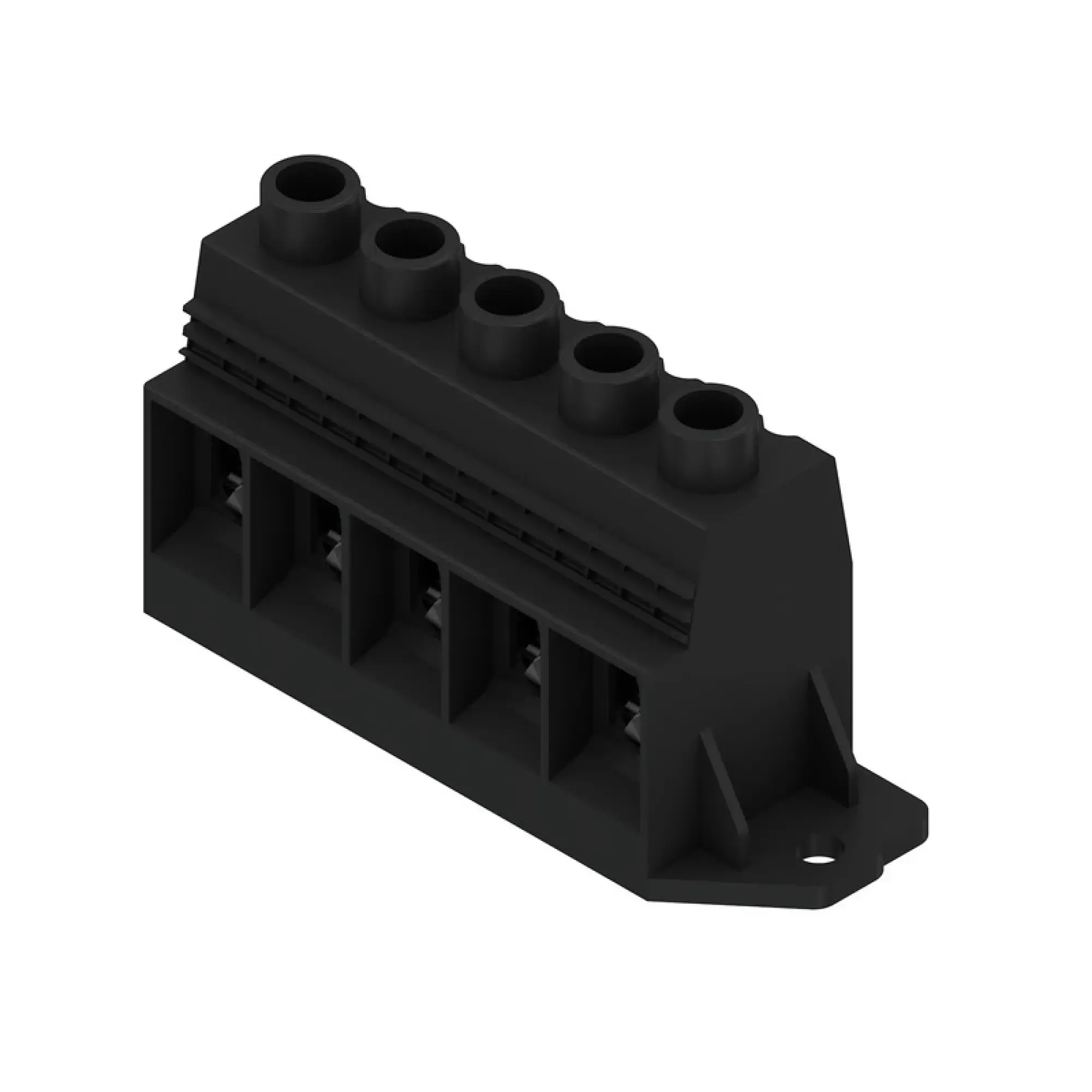 Weidmüller 1386370000 PCB terminal, 1000 V, 150 A, Pitch in mm: 15.00, 50 mm², Number of poles: 5, Clamping yoke connection, THT solder connection, 90°, Box (img_001) Weidmüller 1386370000 PCB terminal, 1000 V, 150 A, Pitch in mm: 15.00, 50 mm², Number of poles: 5, Clamping yoke connection, THT solder connection, 90°, Box (img_001)