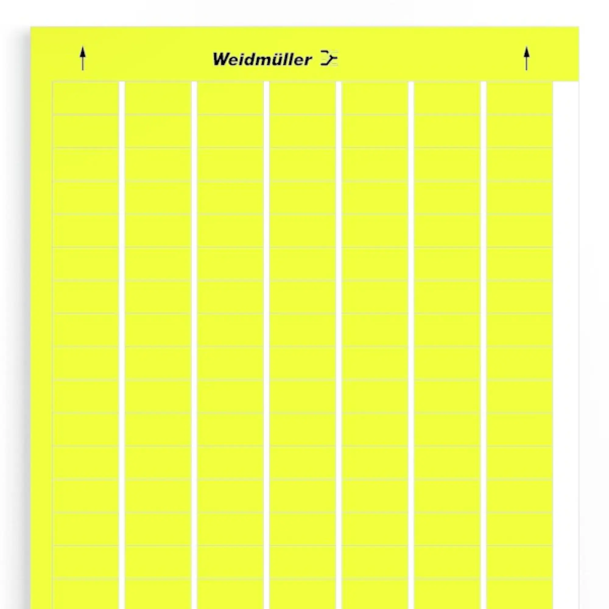 Weidmüller 1686391687 Device marking, Width: 25.4 mm, Polyester, PVC-free, yellow, Operating temperature range: -40...150 °C (img_001) Weidmüller 1686391687 Device marking, Width: 25.4 mm, Polyester, PVC-free, yellow, Operating temperature range: -40...150 °C (img_001)