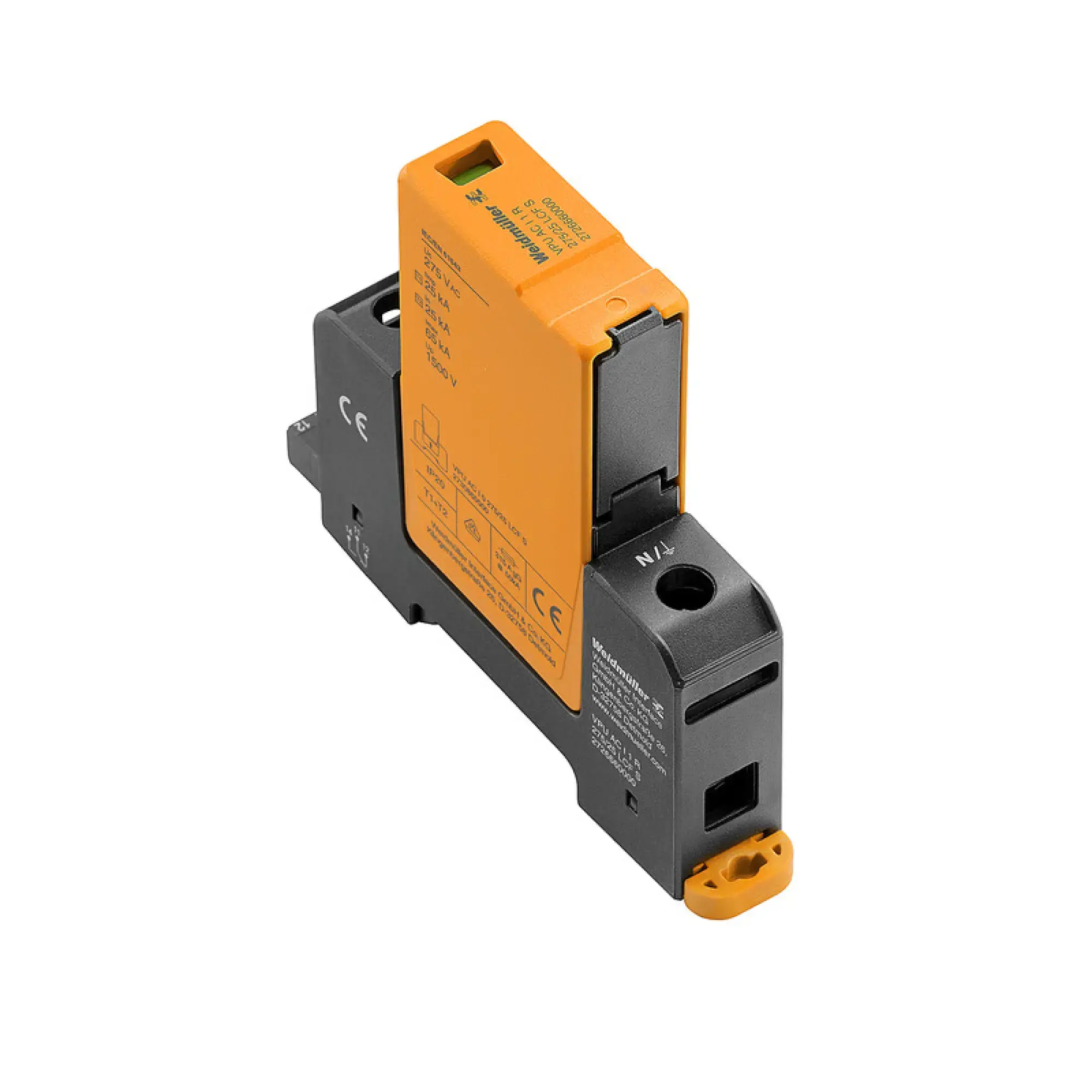 Weidmüller 2726660000 Surge voltage arrester (power supply systems), Surge protection, Leakage-current-free, with remote contact, Type I + II, Low voltage network: Single- (img_001) Weidmüller 2726660000 Surge voltage arrester (power supply systems), Surge protection, Leakage-current-free, with remote contact, Type I + II, Low voltage network: Single- (img_001)