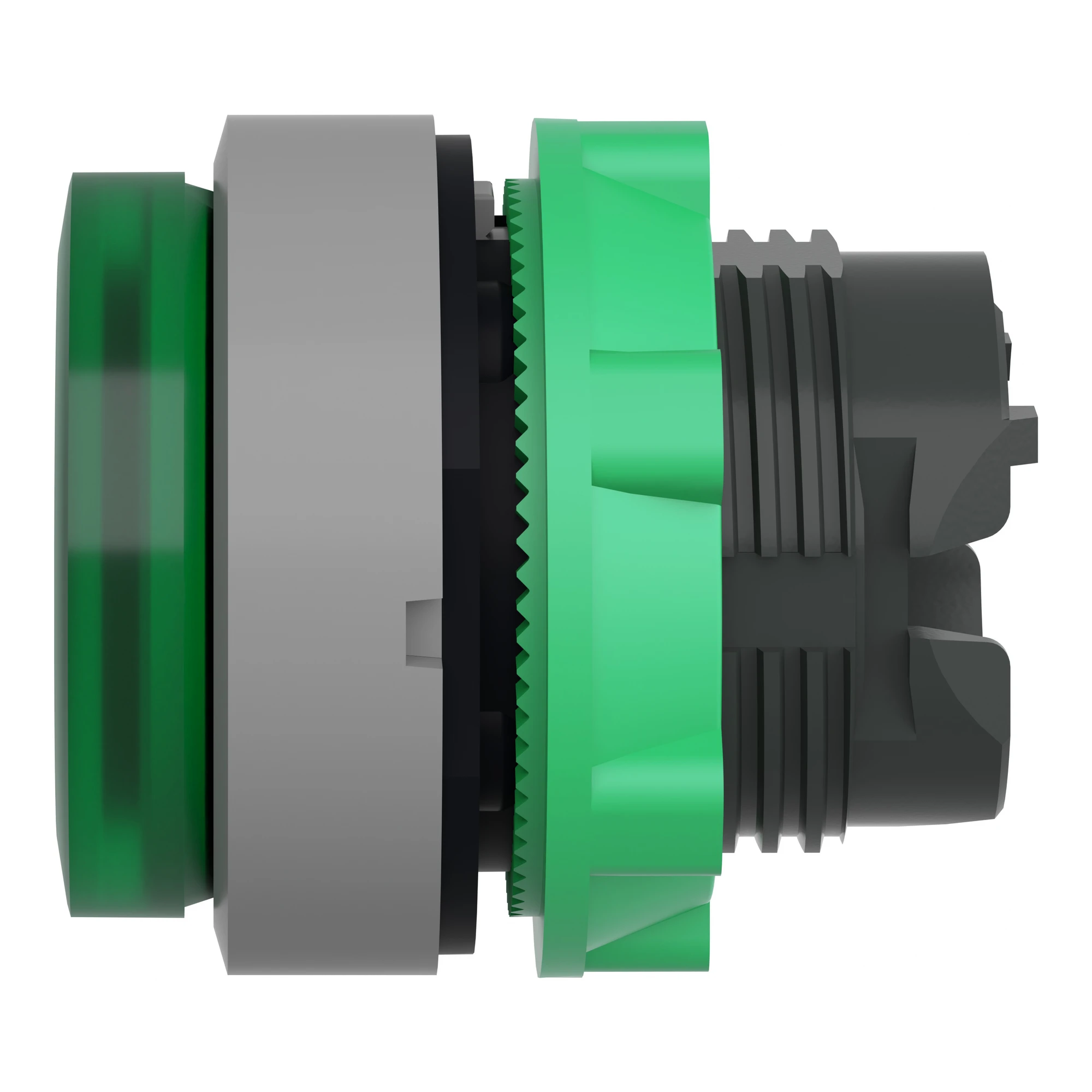 Schneider Electric ZB5AW133C0 Illuminated Push Button, Front Element, Harmony XB5, Plastic, 22mm, Light Grey, Green, Projecting, for Universal LED (img_006)