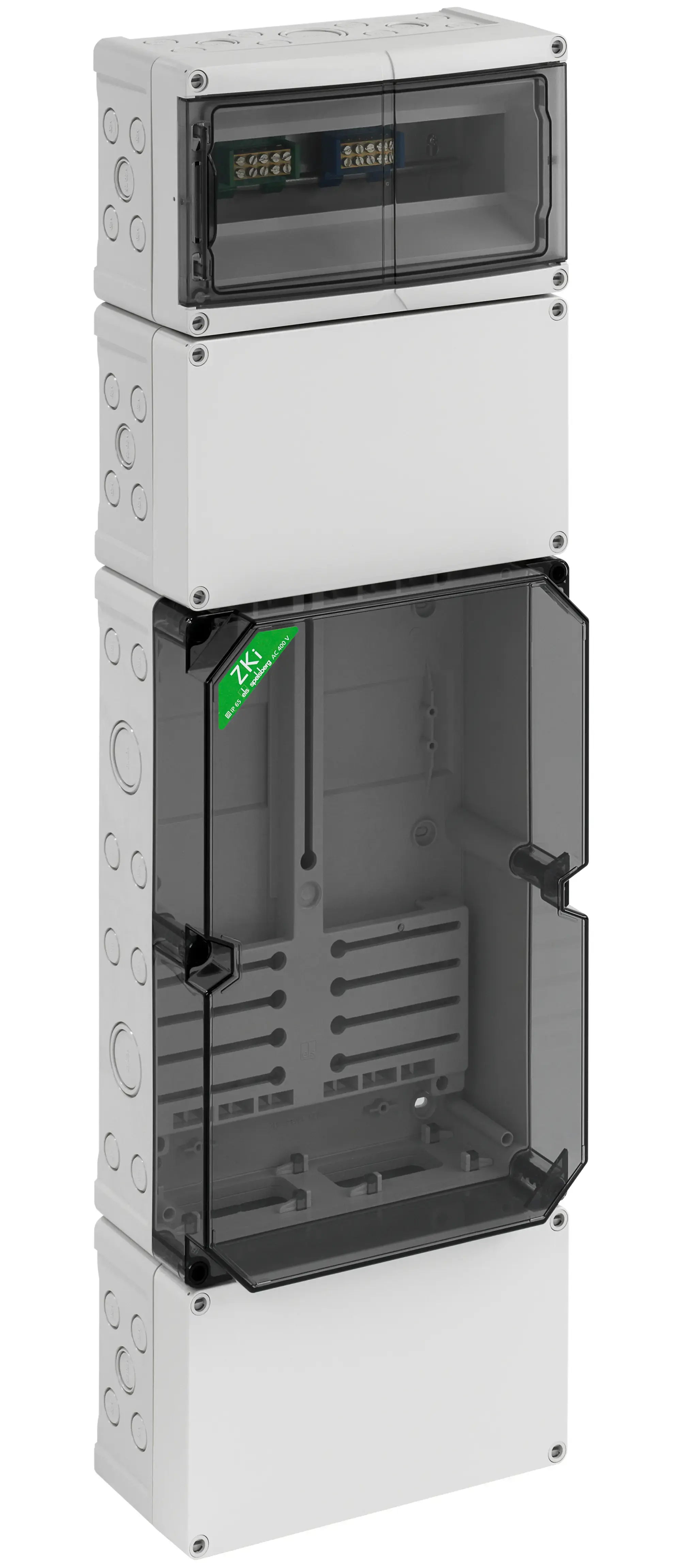 Spelsberg 74912501 Meter housing, Type of protection IP54/IP65 , Impact strength IK08, Protection class II, Rated voltage 400V AC, Halogen free (img_001)