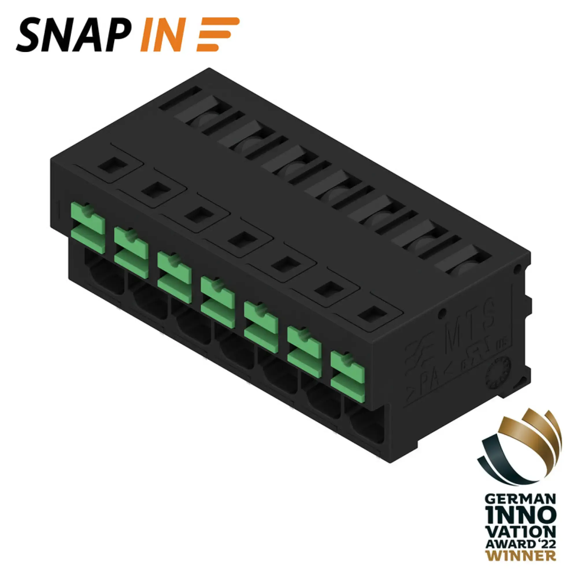 Weidmüller 2913650000 PCB terminal, 320 V, 32 A, Pitch in mm: 5.00, 4 mm², Number of poles: 7, SNAP IN, THT solder connection, 90°, Tube (img_001)