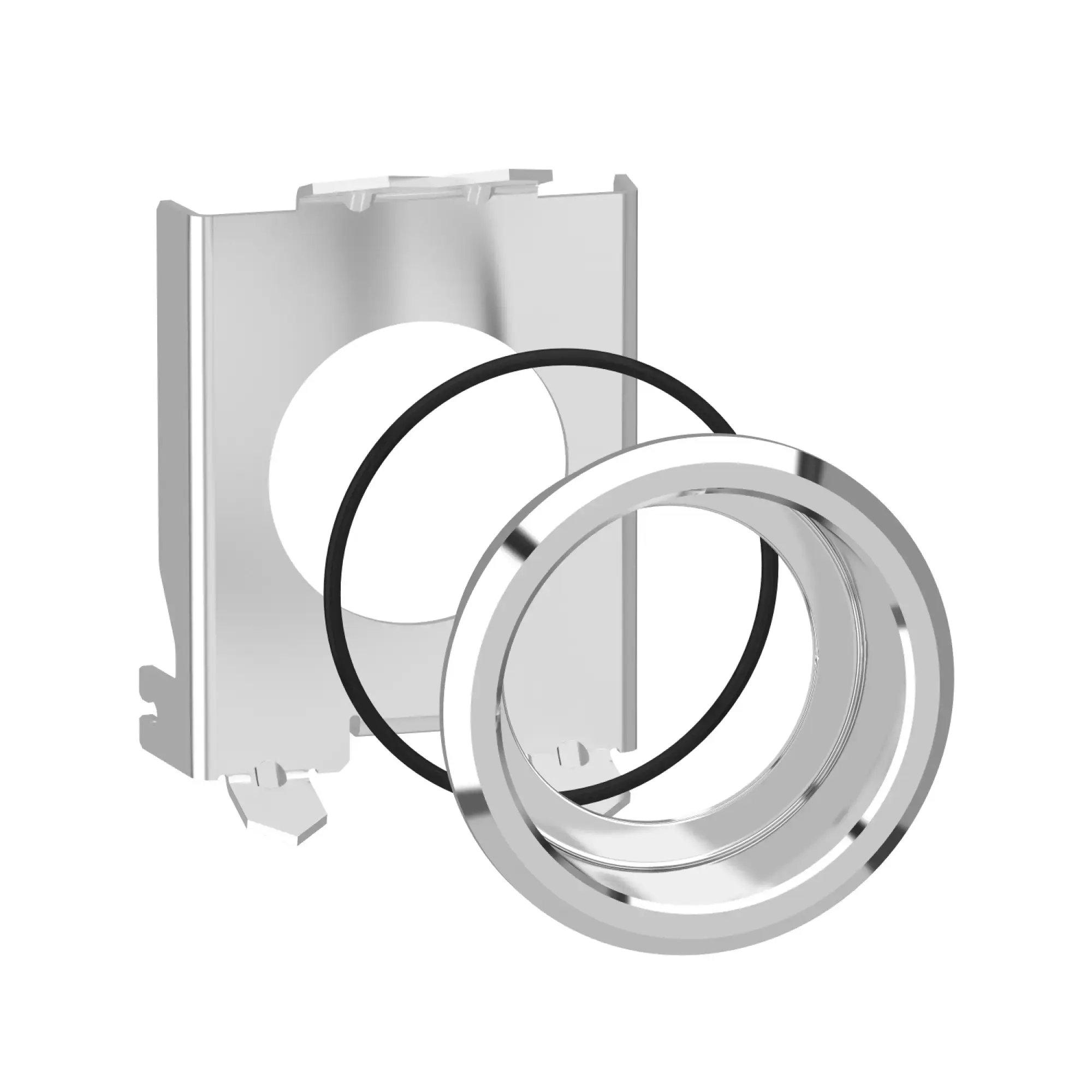 Schneider Electric ZB4BZ022 Mounting kit for flush mounting, Harmony XB4, metal, 22mm to 30mm, for selector switches and pilot lights (img_004)