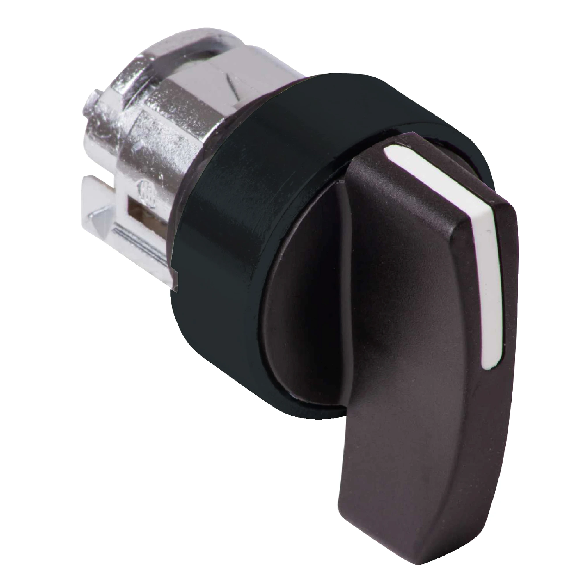 Schneider Electric ZB4BJ57 Selector switch, front element, Harmony XB4, metal black, 22mm, black, 3 positions, long toggle, center position (img_001) Schneider Electric ZB4BJ57 Selector switch, front element, Harmony XB4, metal black, 22mm, black, 3 positions, long toggle, center position (img_001)
