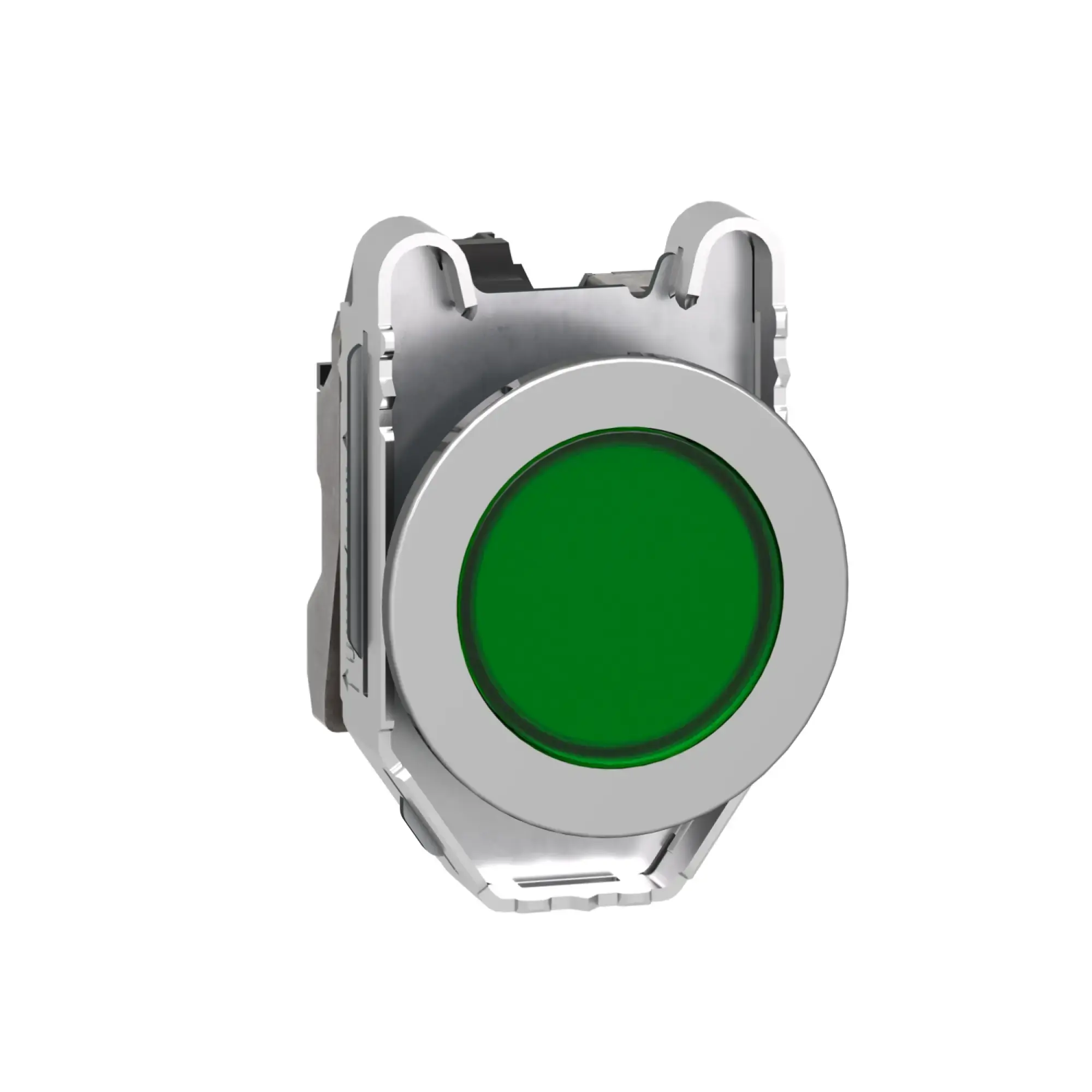 Schneider Electric XB4FVG3 Pilot Light, Harmony XB4F, Metal, 30mm, Green, Universal LED, Smooth Dome, Screw Terminal, 110-120V AC (img_001)