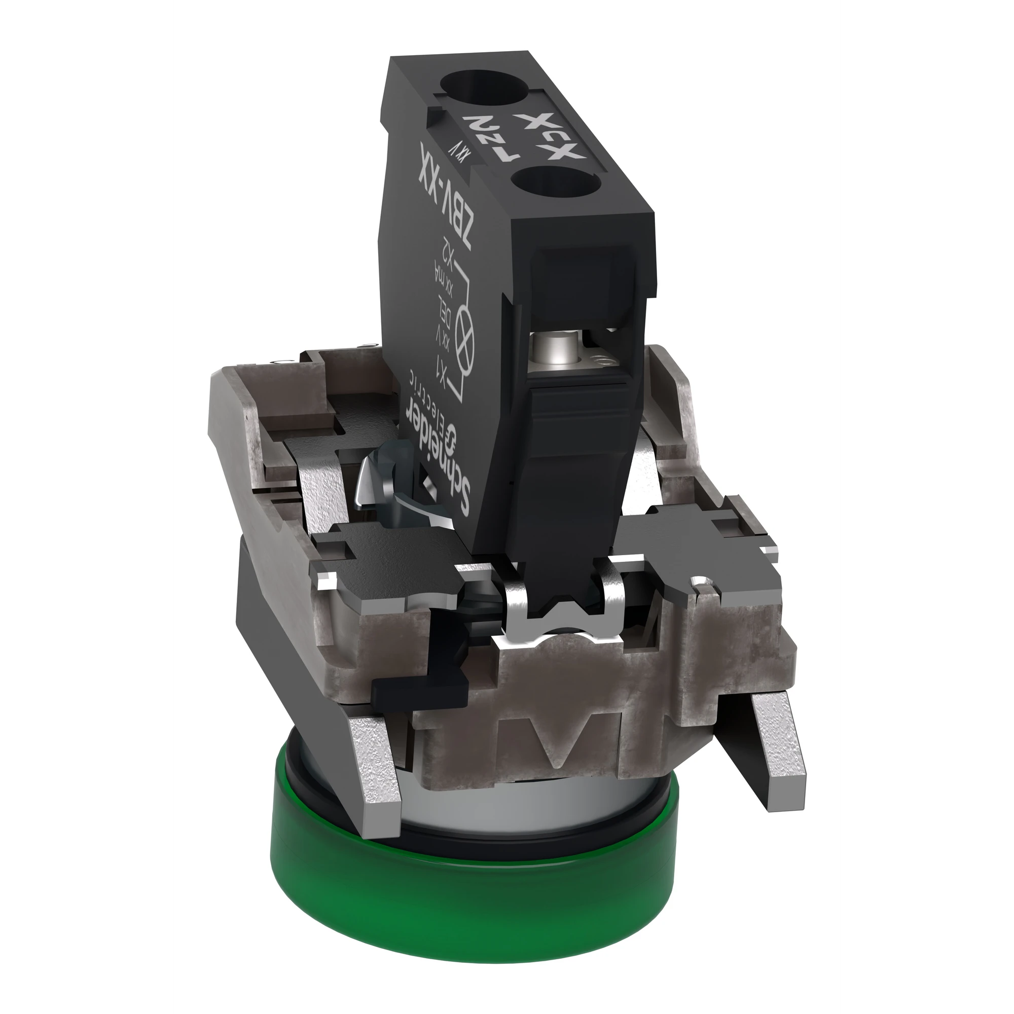 Schneider Electric XB4BVGM3T Pilot light, Harmony XB4, Metal, 22mm, green incl. universal LED module with protector, 110-240V AC (img_006) Schneider Electric XB4BVGM3T Pilot light, Harmony XB4, Metal, 22mm, green incl. universal LED module with protector, 110-240V AC (img_006)