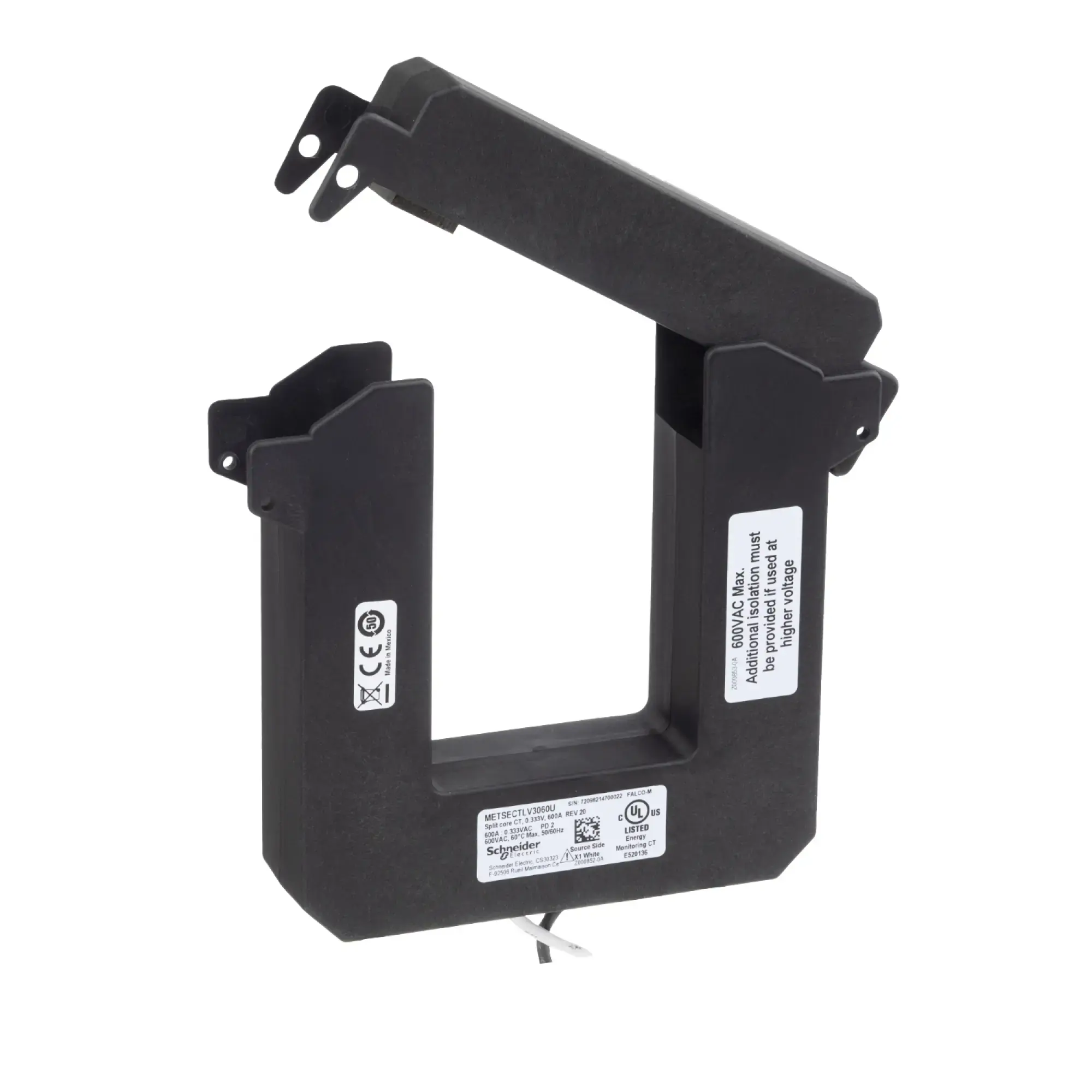 Schneider Electric METSECTLV3060U Kabelumbauwandler LVCT 600 A - 0,333 V Ausgang, Innenmaße 74 x 63 mm METSECTLV3060U (img_002)