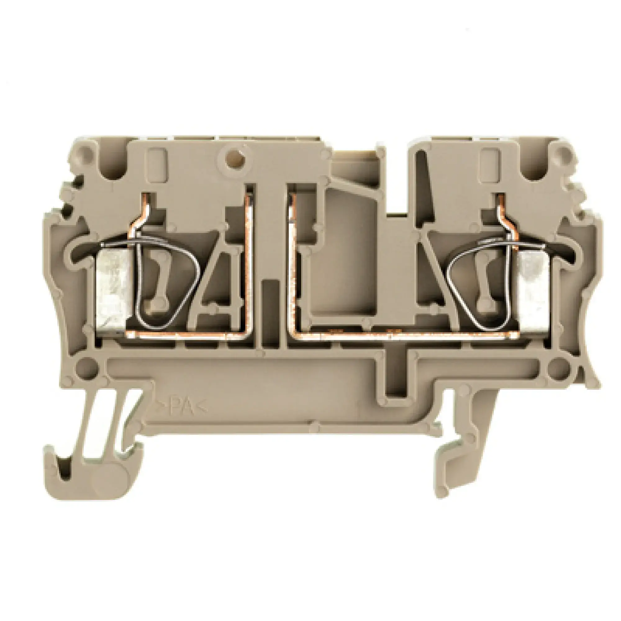 Weidmüller 1831130000 Test-disconnect terminal, Tension-clamp connection, dark beige, 2.5 mm², 20 A, 500 V, Number of connections: 2, Number of levels: 1 (img_001) Weidmüller 1831130000 Test-disconnect terminal, Tension-clamp connection, dark beige, 2.5 mm², 20 A, 500 V, Number of connections: 2, Number of levels: 1 (img_001)