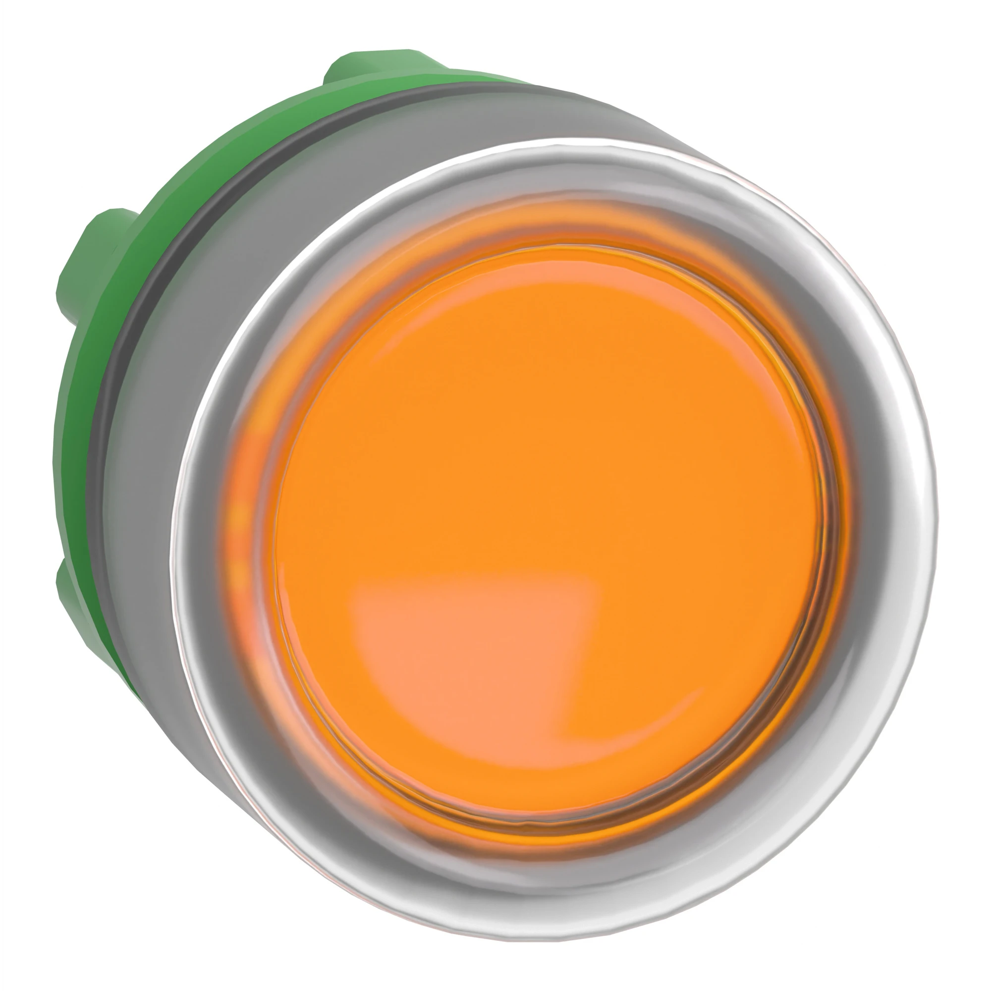 Schneider Electric ZB5AW553C0 Illuminated push button, front element, Harmony XB5, plastic, 22mm, light gray, orange, for universal LED, with protective cap (img_001)