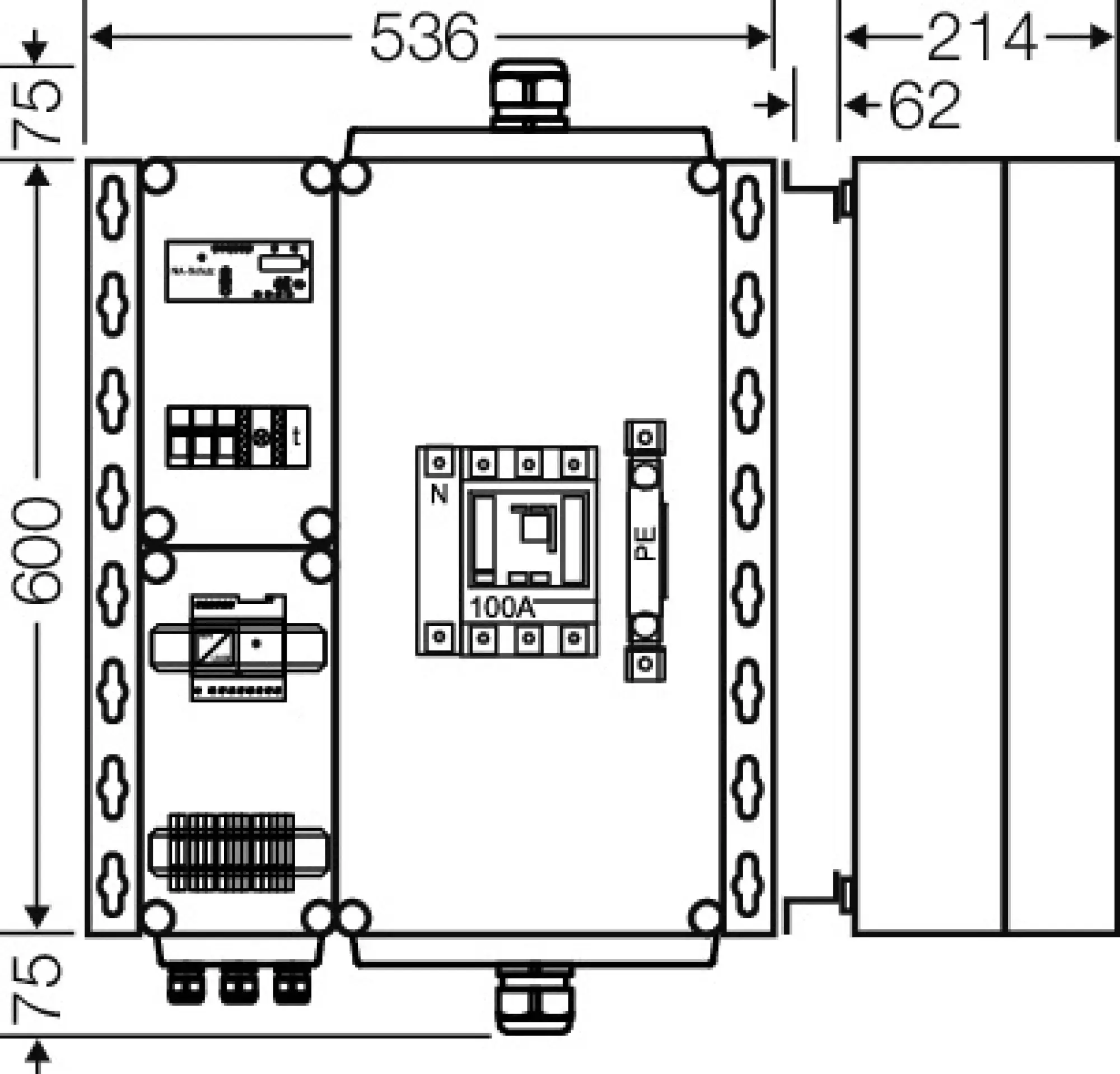 Hensel 20001498 PV-Freischaltstelle, 70 kVA, 4-polig mit Leistungsschalter und NA-Schutz Mi AE 3224 (img_002)