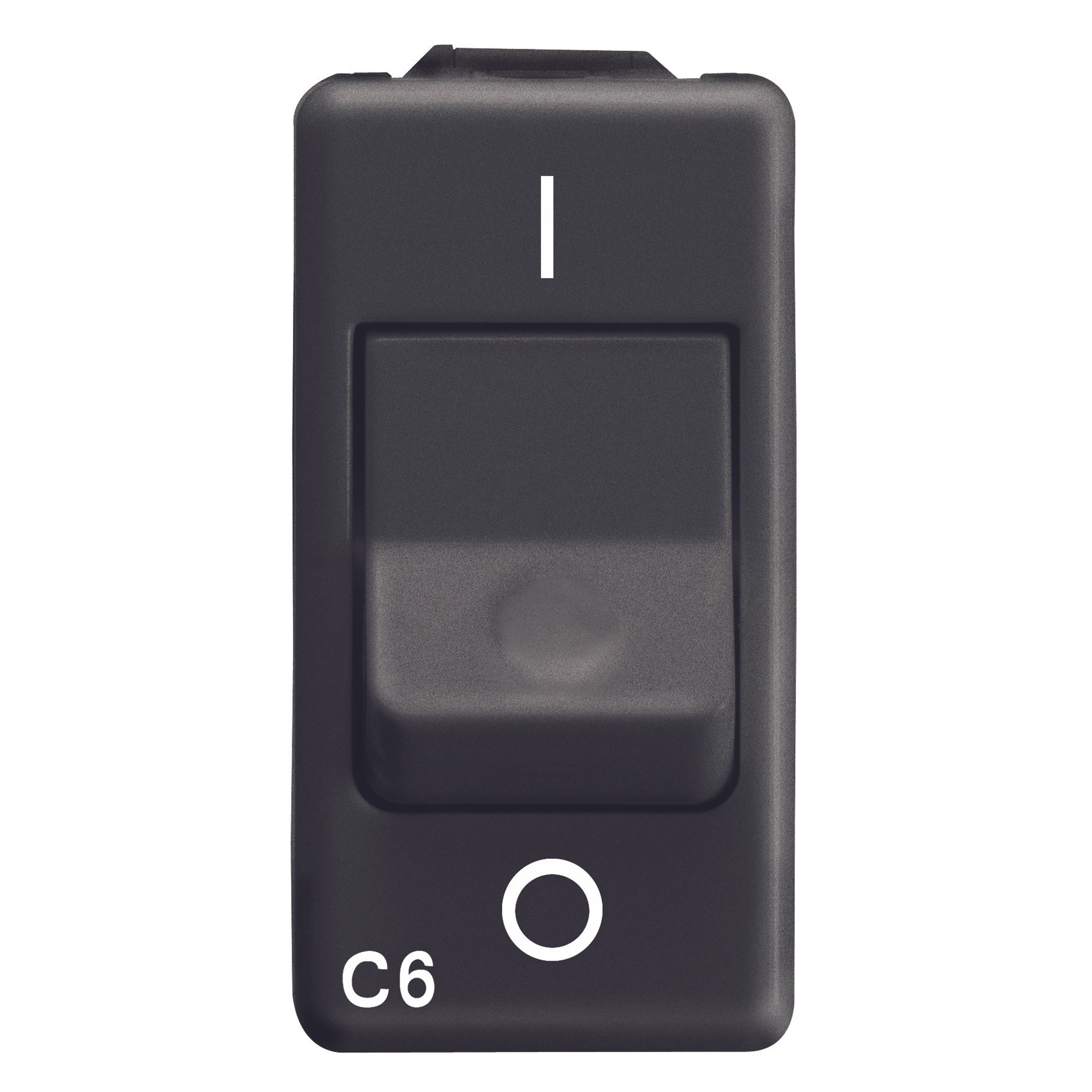 GEWISS GW21431 MINIATURE CIRCUIT BREAKER 230V ac - 1P 6A 3kA CHARACTERISTIC C - 1 MODULE - SYSTEM BLACK (img_001)