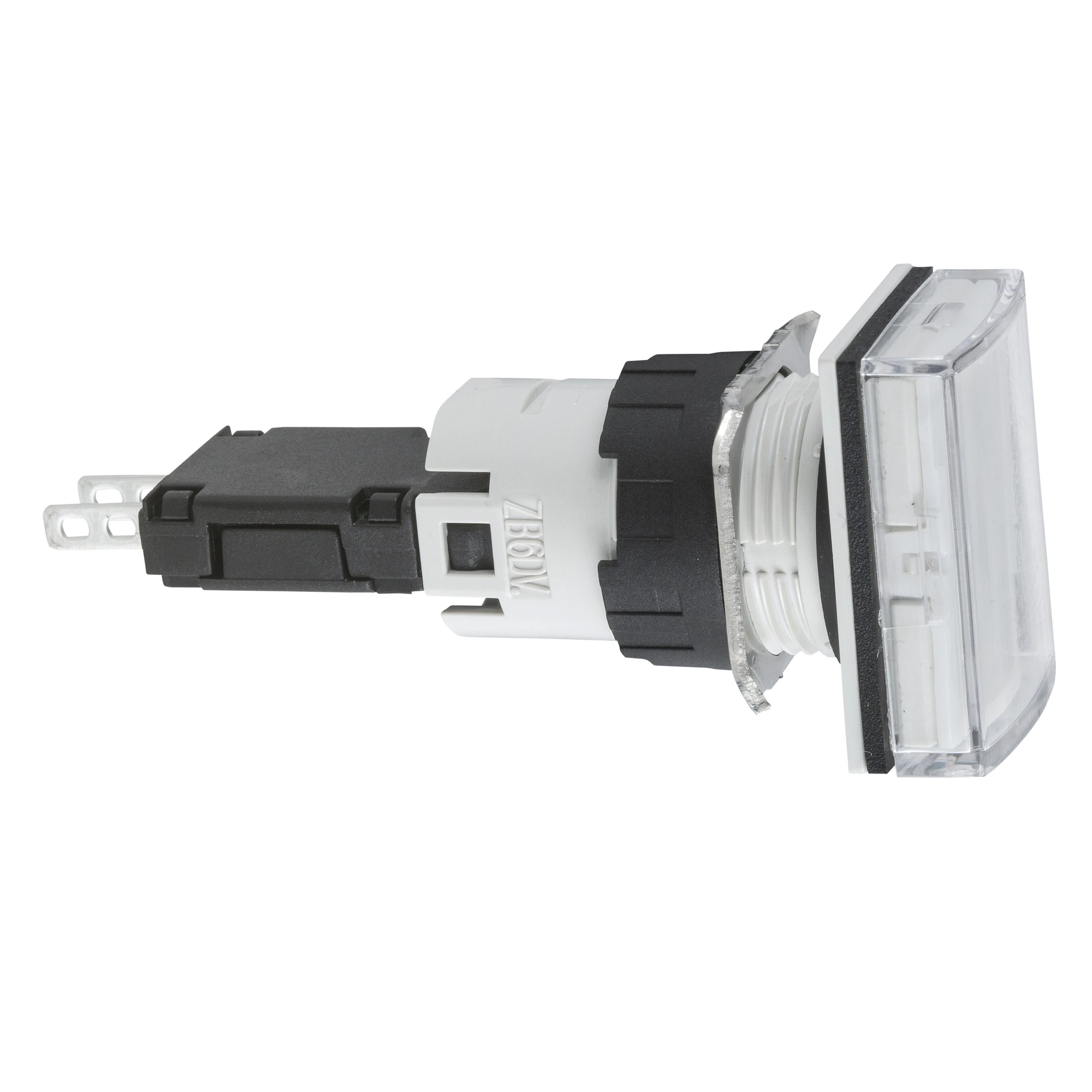 Schneider Electric XB6DV1BB Pilot light, Ø 16, rectangular, IP 65, white, Integral LED, 24 V, connector (img_001) Schneider Electric XB6DV1BB Pilot light, Ø 16, rectangular, IP 65, white, Integral LED, 24 V, connector (img_001)