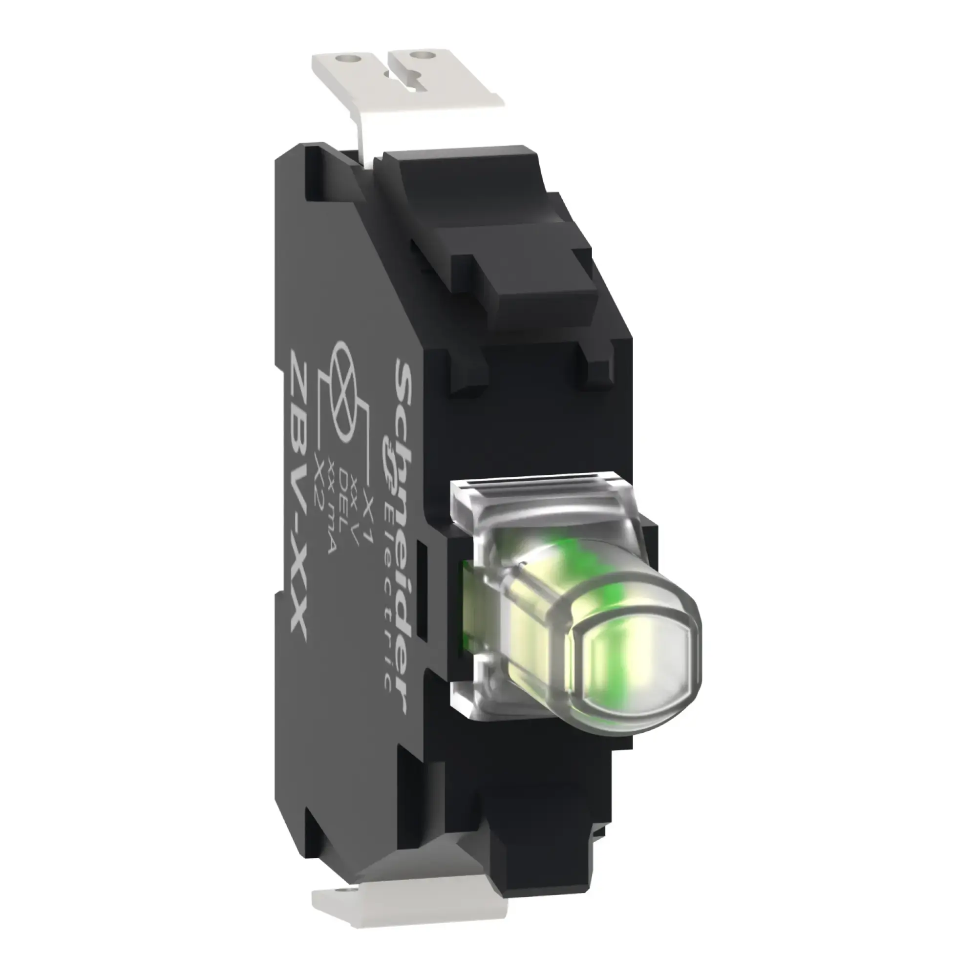 Schneider Electric ZBVM13 Universelles LED-Modul, Harmony XB4 und XB5, 22mm, 30mm, weiß, Faston Klemme, 230-240V AC (img_002)