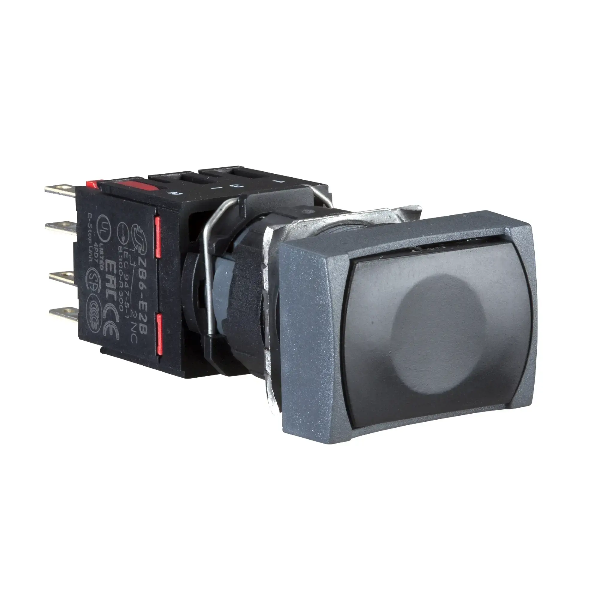 Schneider Electric XB6DA22B Pushbutton, black Ø 16, flat, without latching, 1NO (img_002)