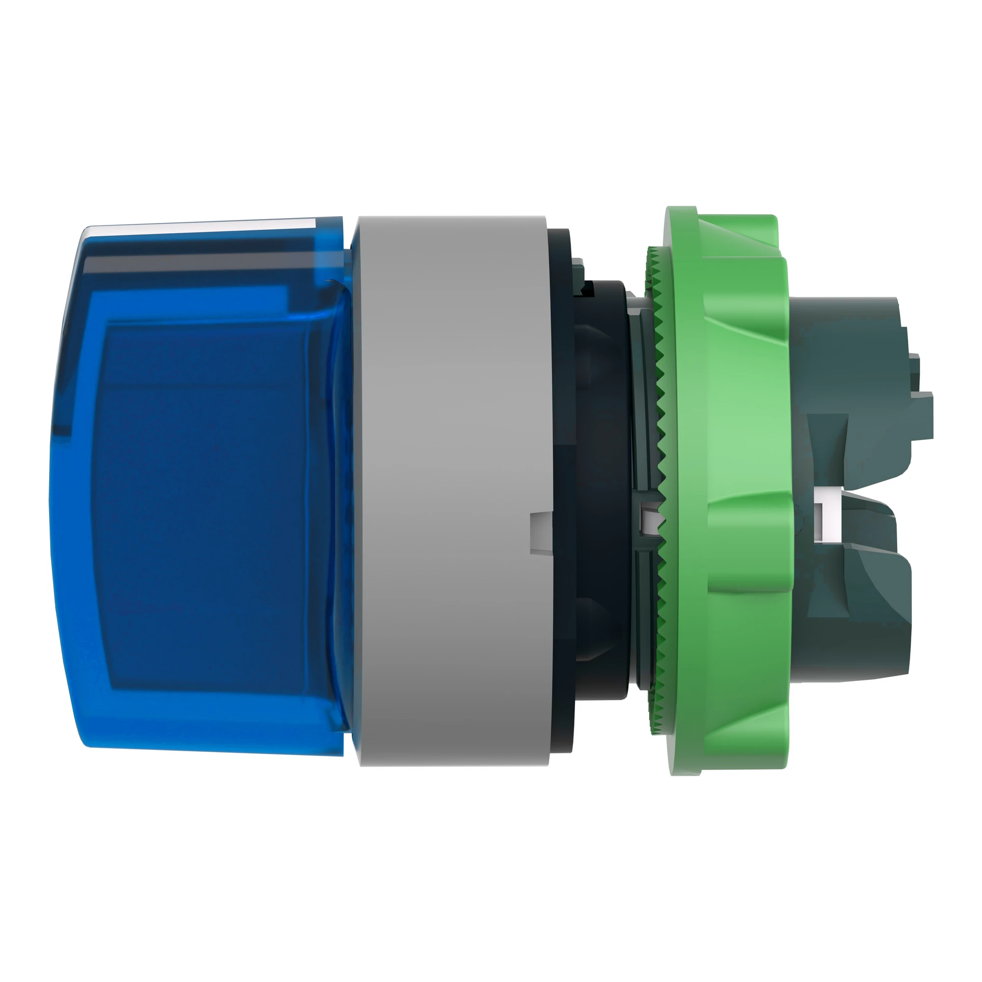 Schneider Electric ZB5AK1563C0 Illuminated Selector Switch, Front Element, Harmony XB5, Plastic, 22mm, Blue, for Universal LED, 3 Positions, Center Retained (img_006)