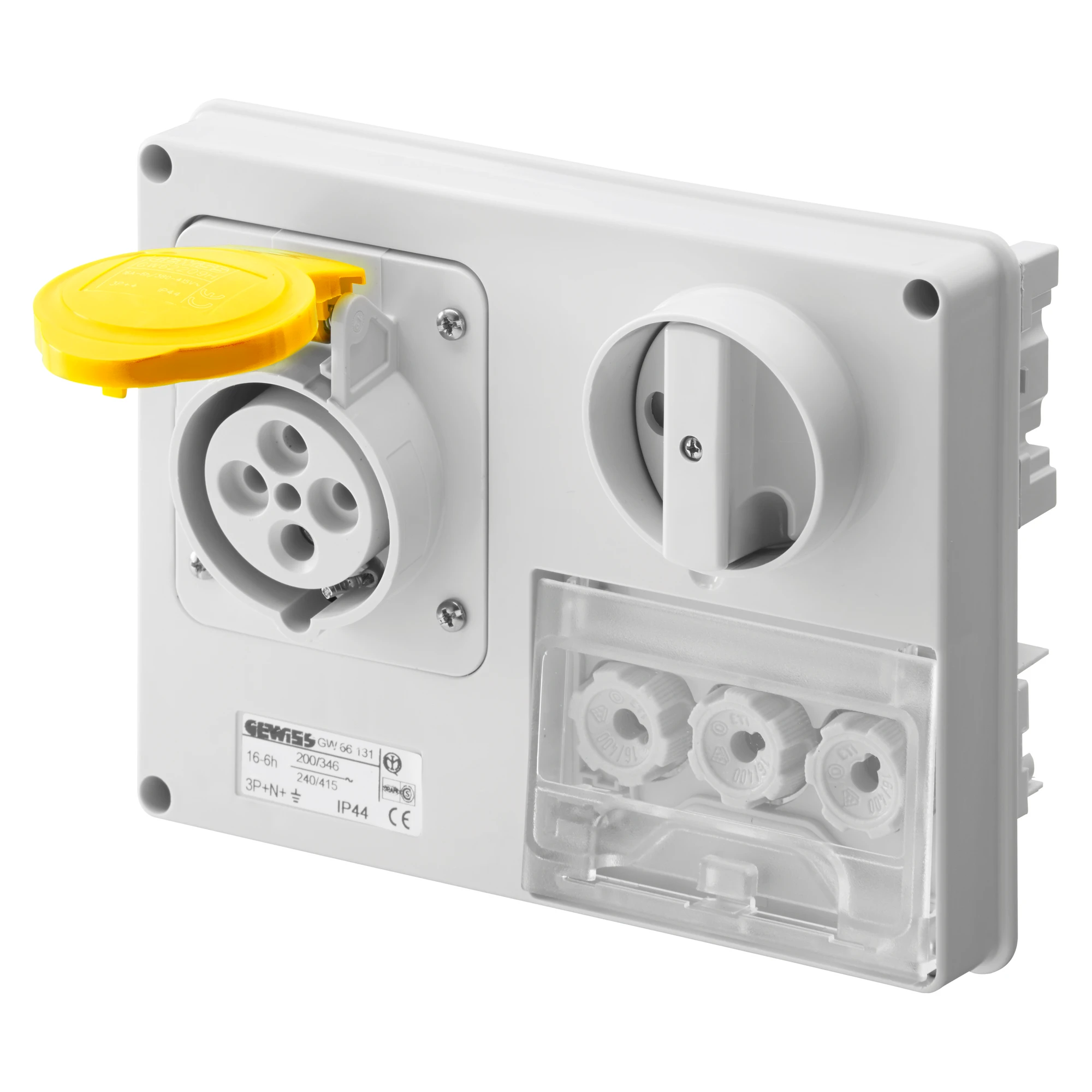 GEWISS GW66136 IEC Steckdose schaltbar/Sicherung waagerecht ohne Gehaeuse 32A/5 pol. 110V IP44 (img_001) GEWISS GW66136 IEC Steckdose schaltbar/Sicherung waagerecht ohne Gehaeuse 32A/5 pol. 110V IP44 (img_001)