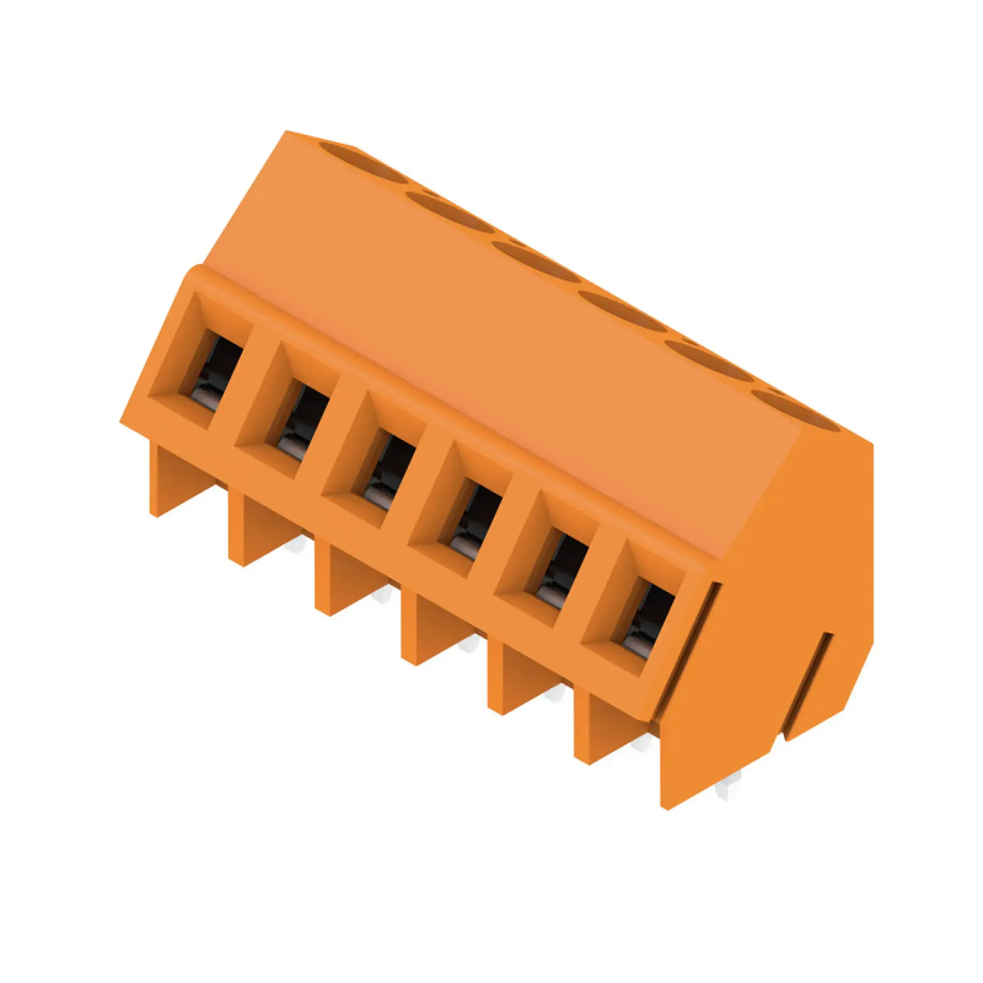 Weidmüller 9994570000 PCB terminal, 320 V, 17.5 A, Pitch in mm: 5.08, 2.5 mm², Number of poles: 6, Clamping yoke connection, THT solder connection, 135°, Box (img_001) Weidmüller 9994570000 PCB terminal, 320 V, 17.5 A, Pitch in mm: 5.08, 2.5 mm², Number of poles: 6, Clamping yoke connection, THT solder connection, 135°, Box (img_001)