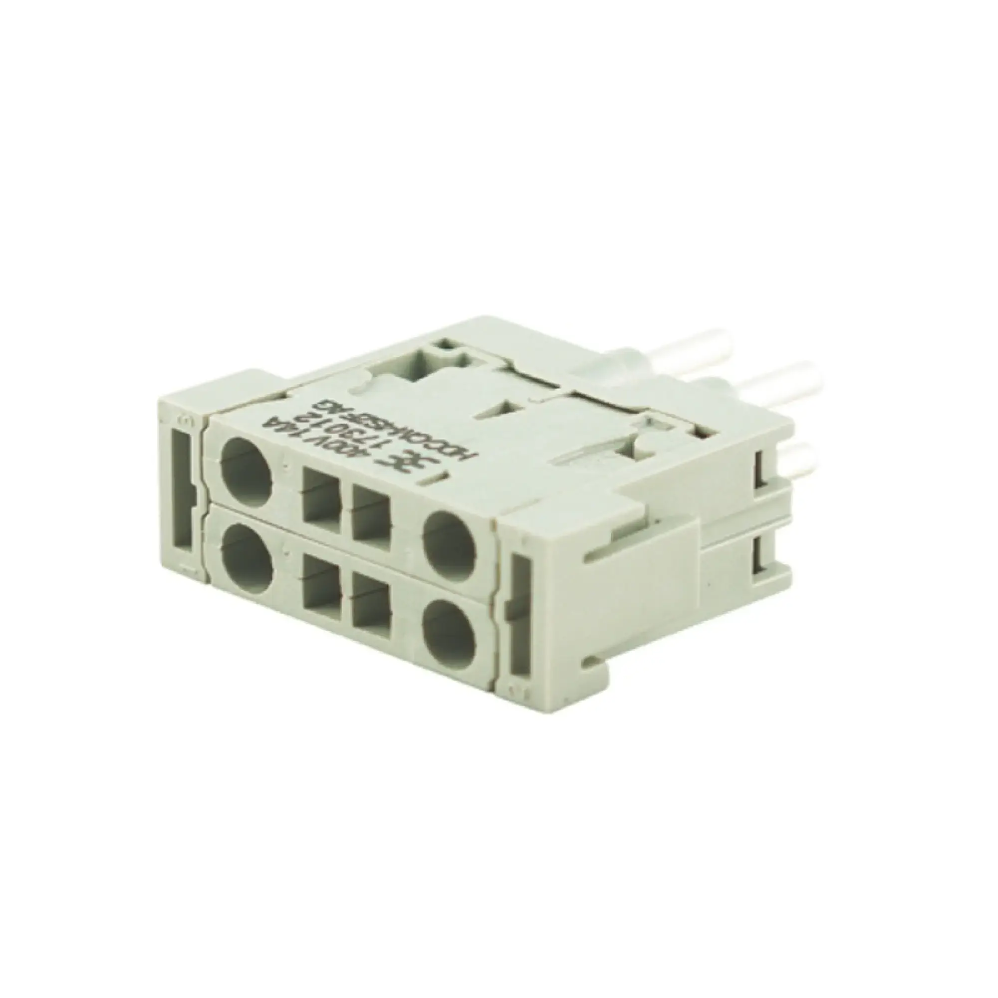 Weidmüller 1730120000 Module insert for industrial connector, 400 V, 14 A, Number of poles: 4, Tension-clamp connection, Pin, Required plug-in slots: (img_001)