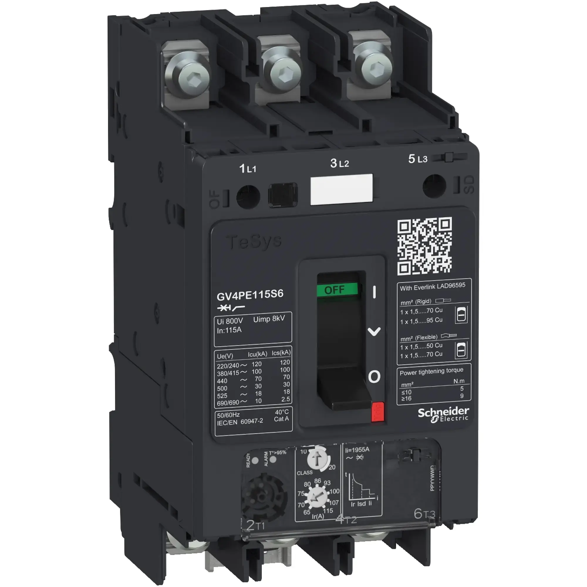 Schneider Electric GV4PE80S6 Motor protection circuit breaker TeSys GV4 - 80A 3P 100kA - Toggle lever (img_002)