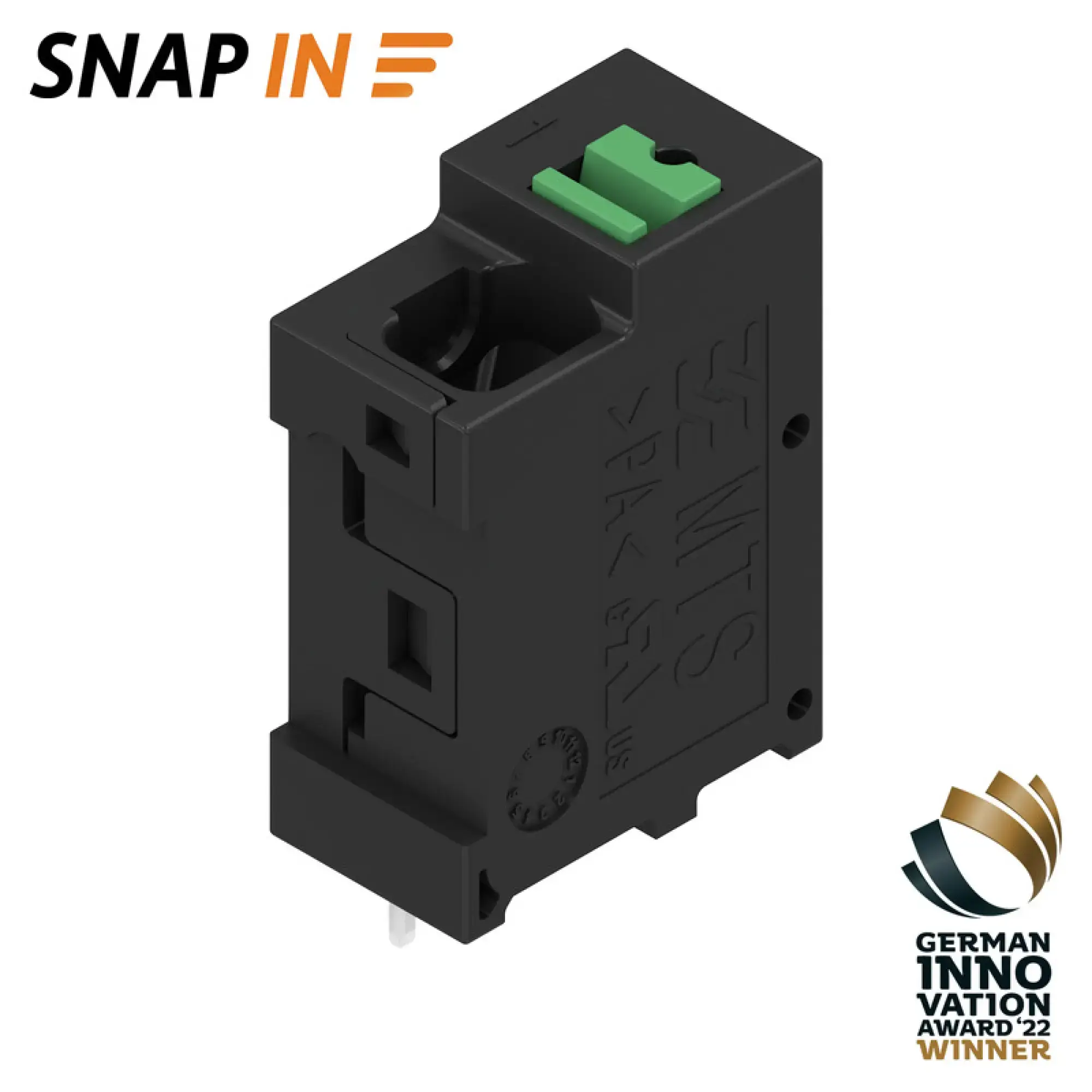 Weidmüller 3096010000 PCB terminal, 400 V, 32 A, Pitch in mm: 5.00, 4 mm², Number of poles: 1, SNAP IN, THT solder connection, 180°, Tube (img_001)