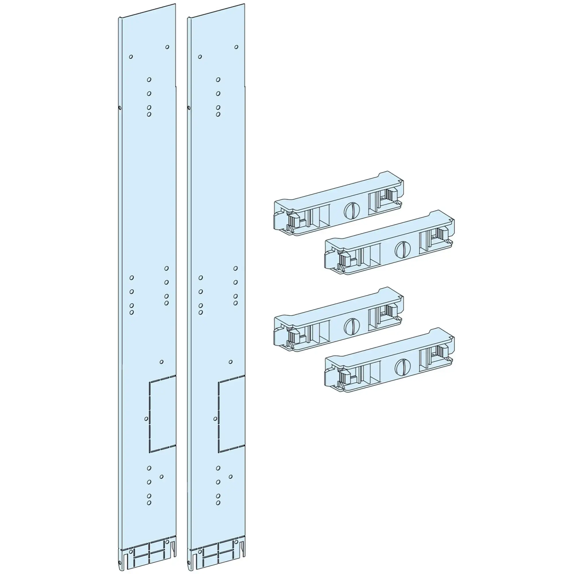 Schneider Electric LVS04921 PrismaSeT-P, Shutter, Form 2, for lateral vertical busbar field, Width=150mm (img_002) Schneider Electric LVS04921 PrismaSeT-P, Shutter, Form 2, for lateral vertical busbar field, Width=150mm (img_002)