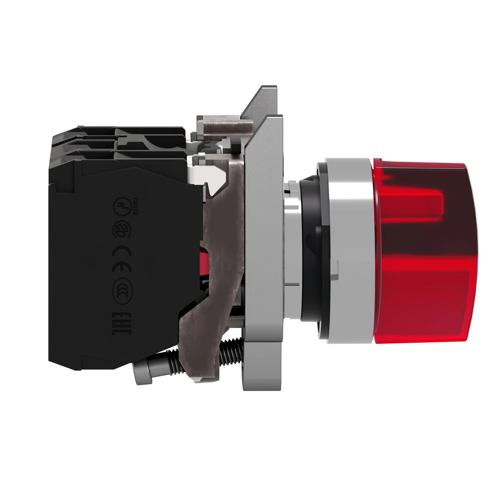 Schneider Electric XB4BK134B5 Illuminated selector switch, Harmony XB4, Metal, 22mm, red, universal LED, 3 positions, 1NC+1NO, 24V ACDC (img_005) Schneider Electric XB4BK134B5 Illuminated selector switch, Harmony XB4, Metal, 22mm, red, universal LED, 3 positions, 1NC+1NO, 24V ACDC (img_005)